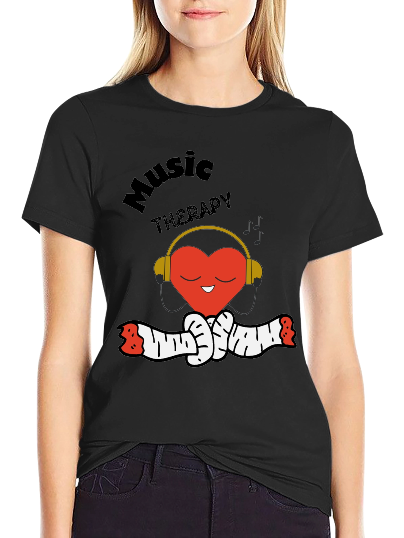 Music Therapy Heart Graphic Tee