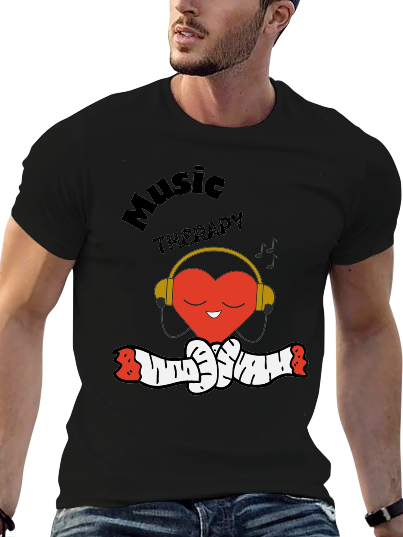 Music Therapy Heart Graphic Tee