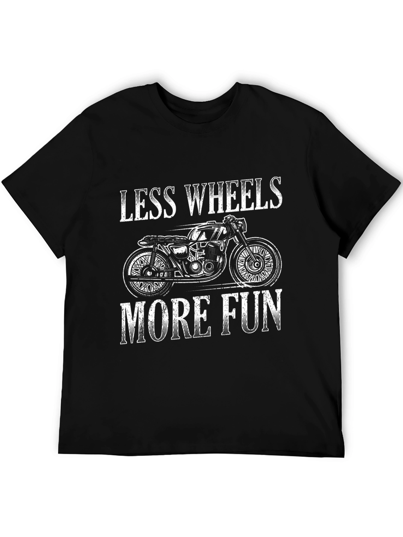 Less Wheels More Fun Black T-Shirt