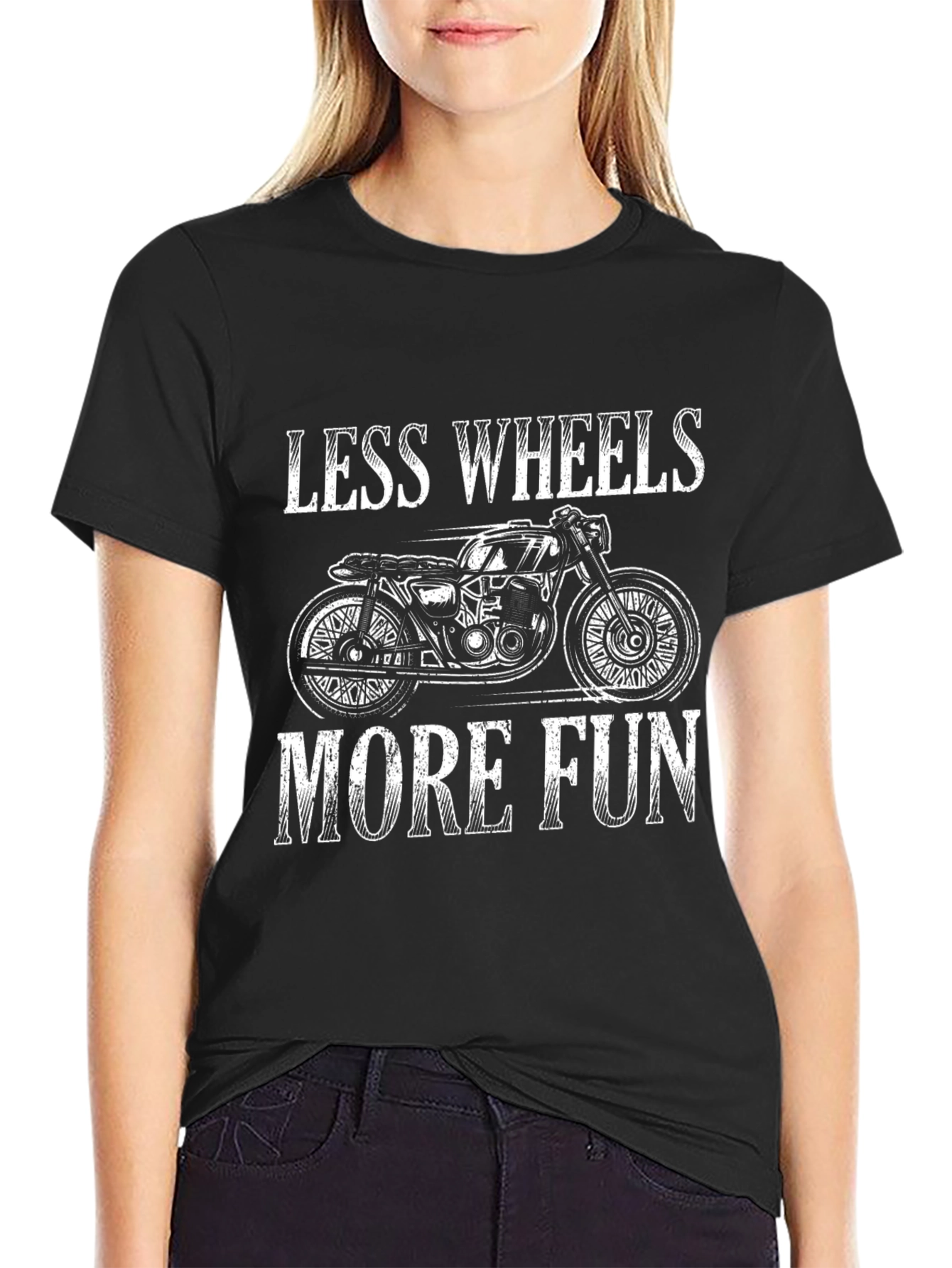 Less Wheels More Fun Black T-Shirt