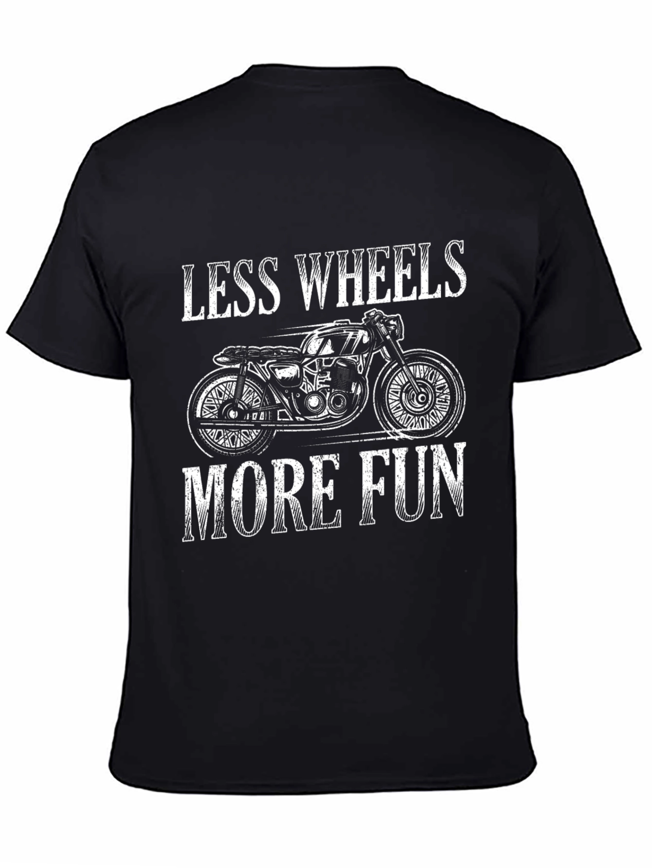 Less Wheels More Fun Black T-Shirt