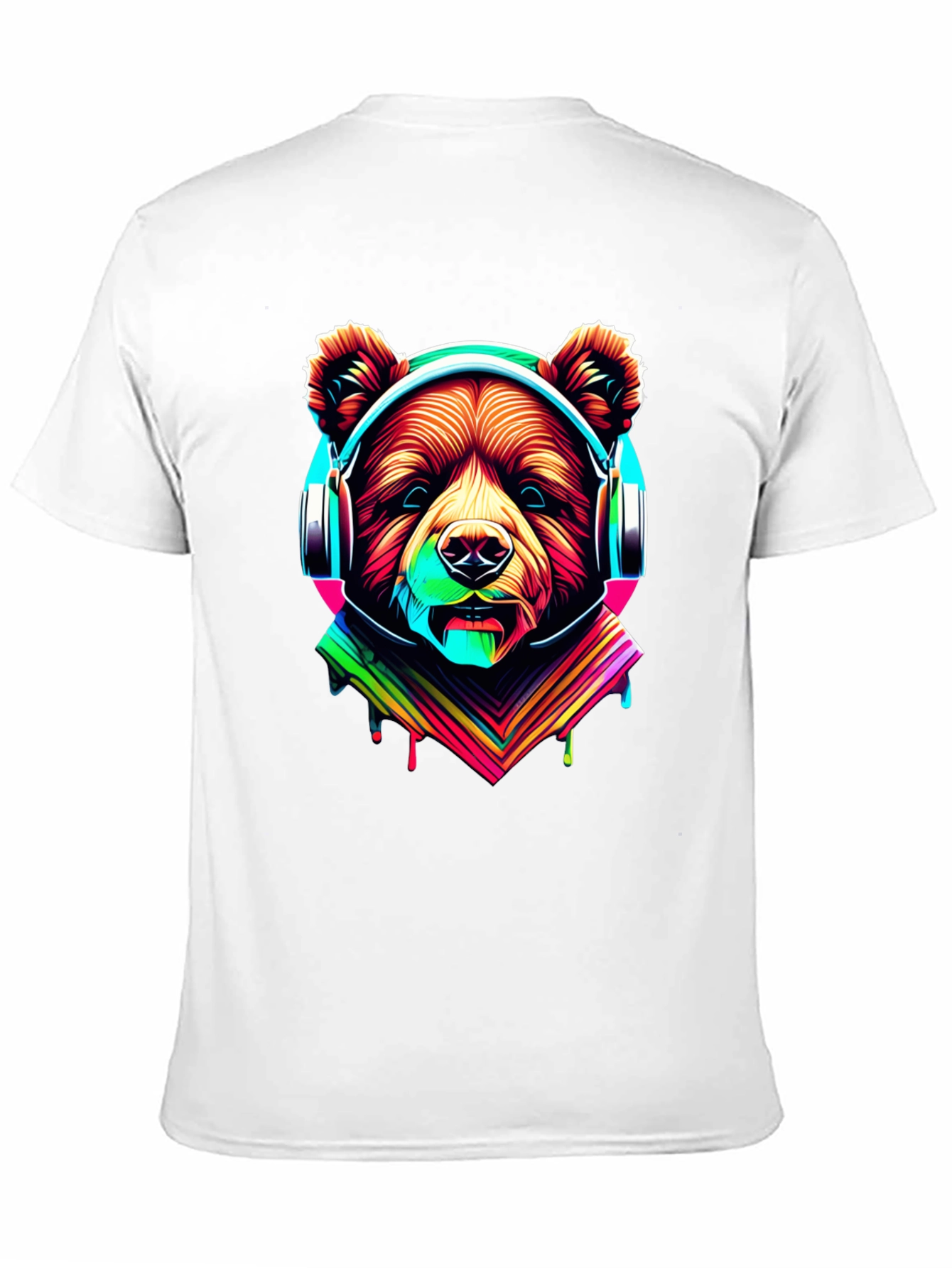 Bear in Headphones Graphic Tee
