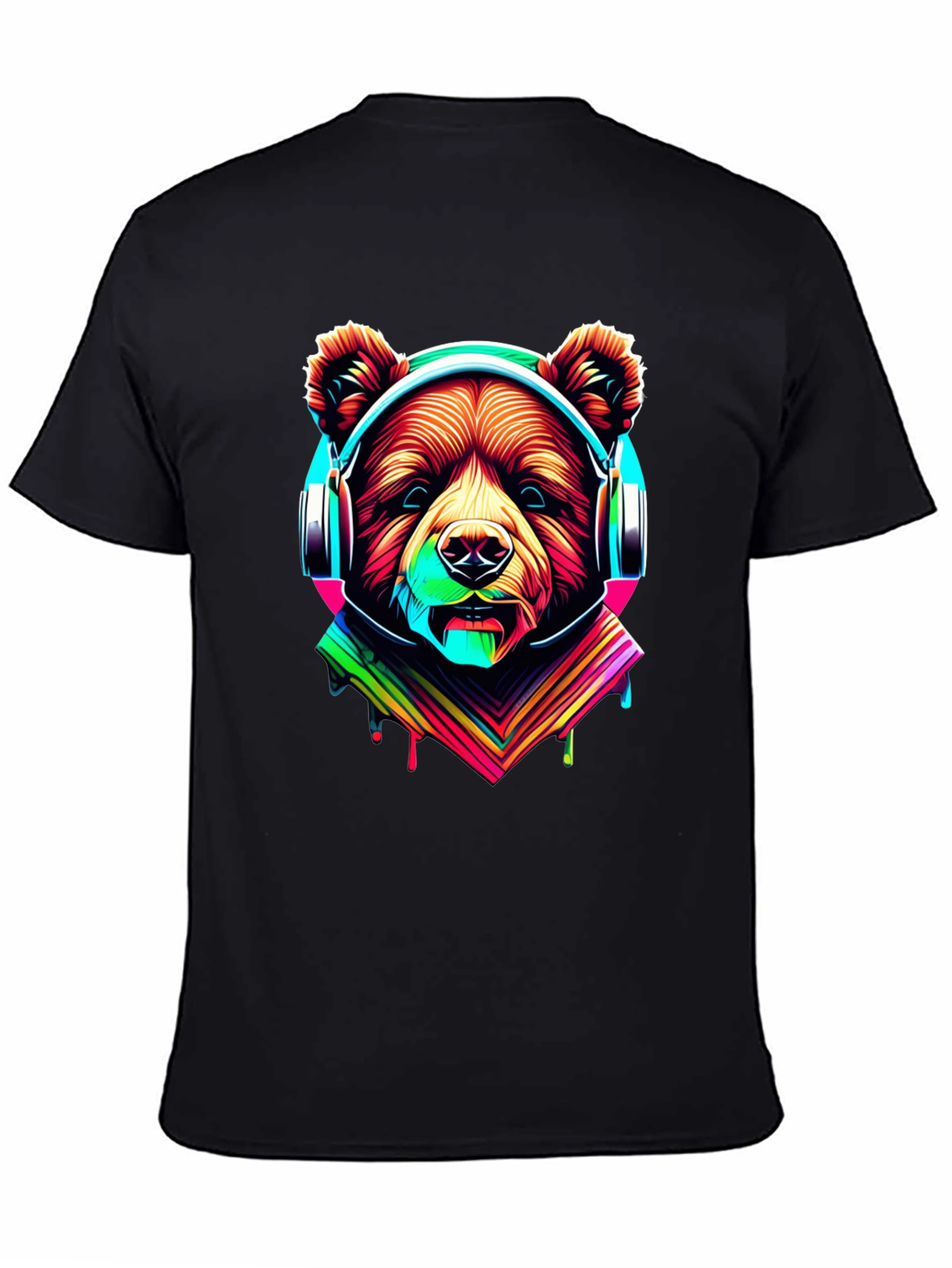 Bear in Headphones Graphic Tee