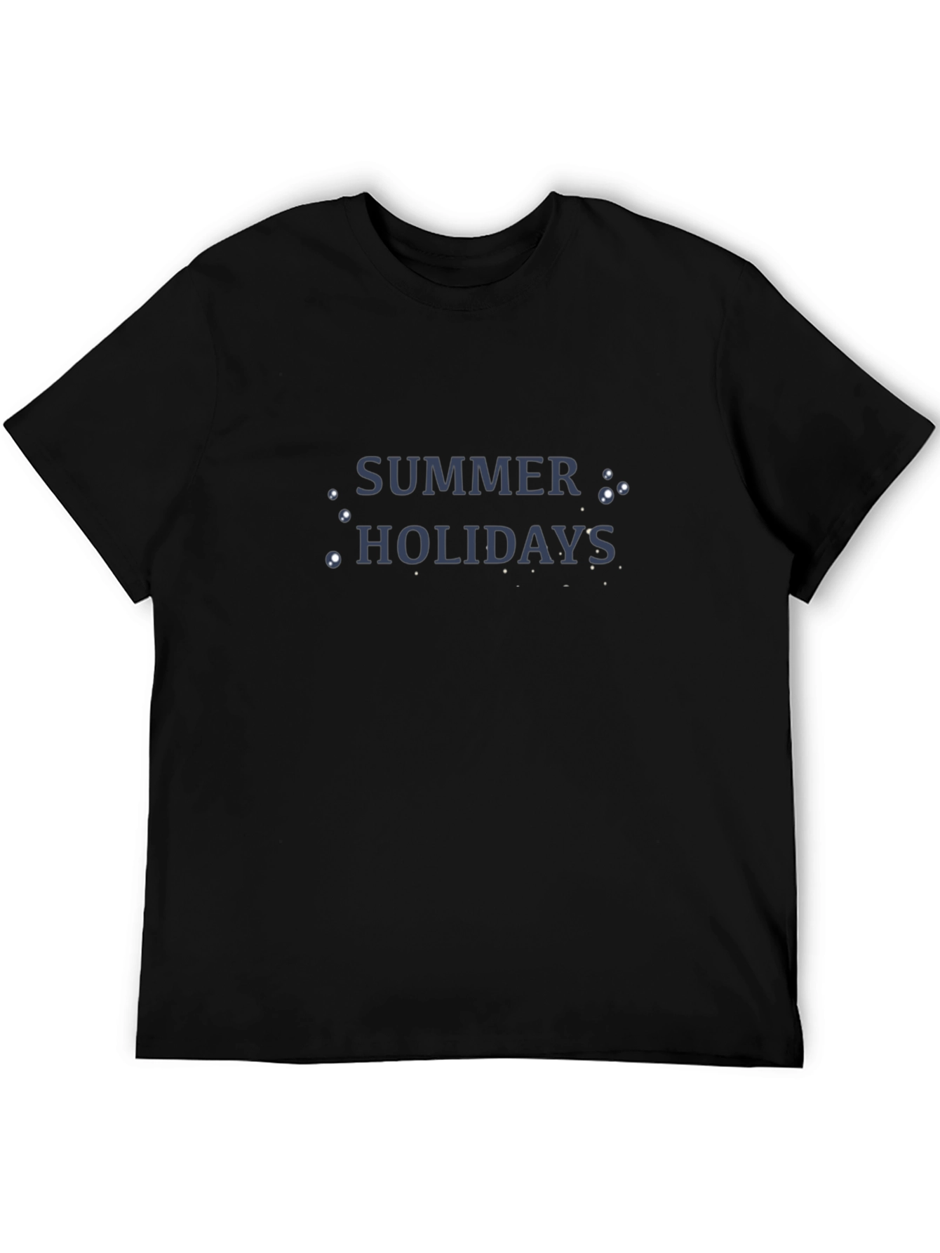 Summer Holidays Black Graphic Tee