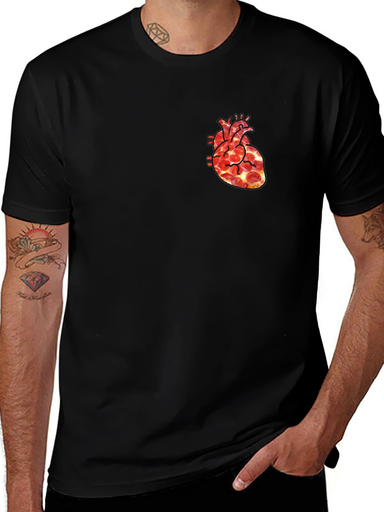 Pizza Heart Graphic Tee - Fun & Unique T-Shirt