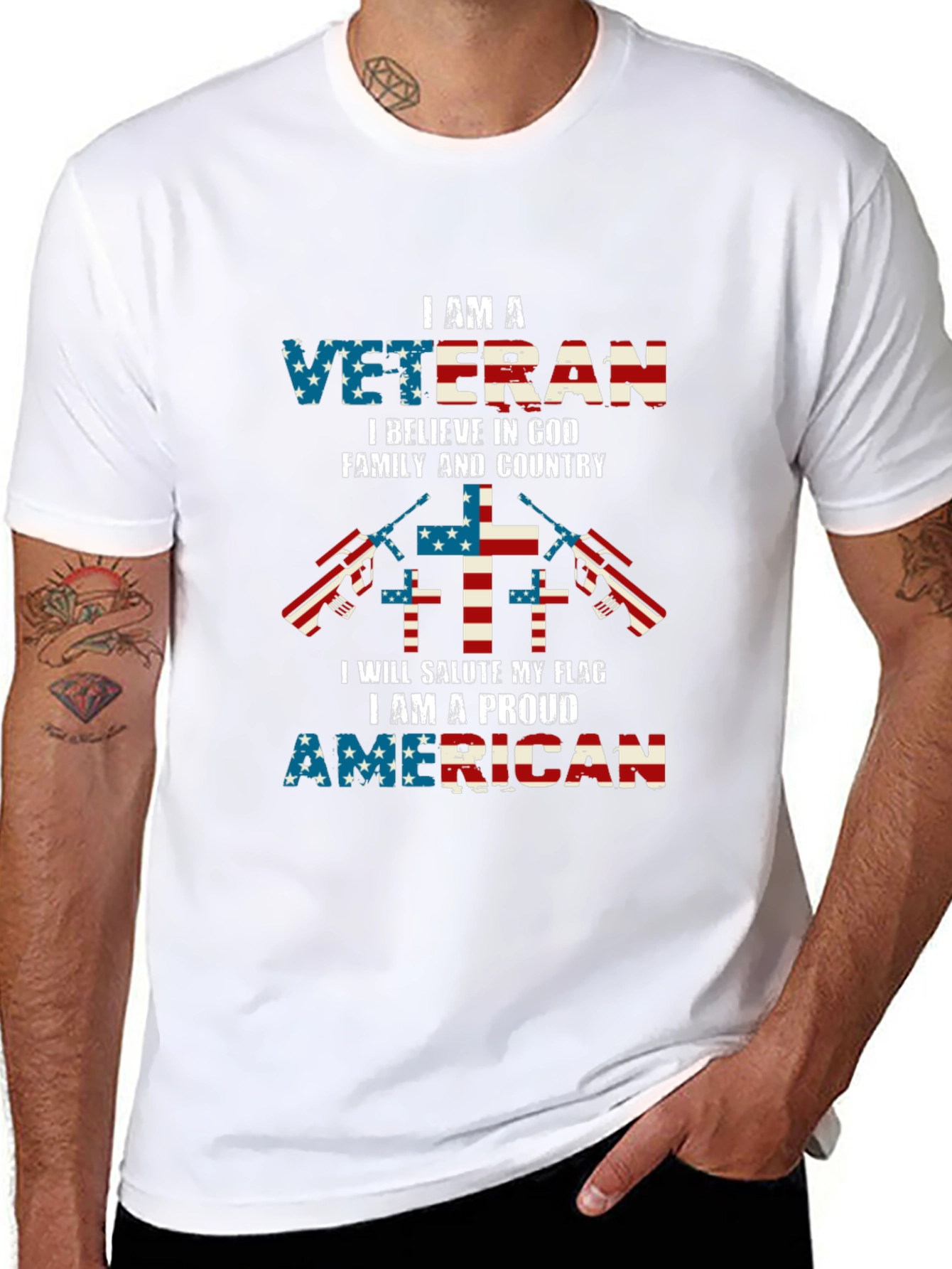 Proud Veteran American Flag T-Shirt