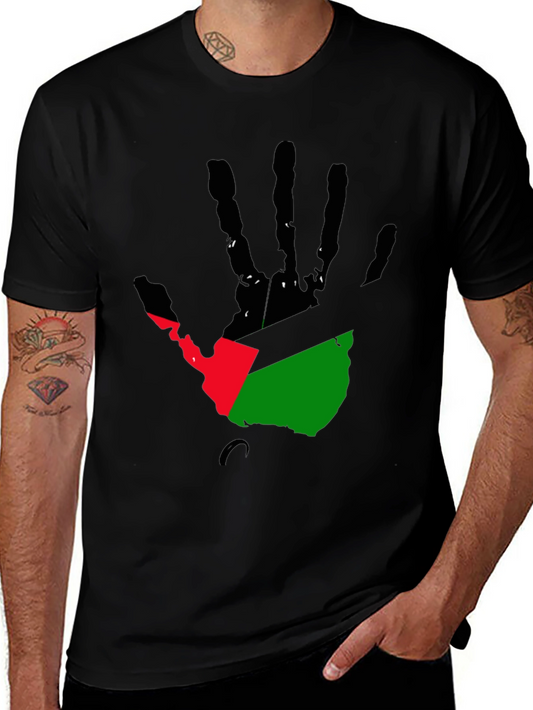 Handprint Flag Graphic Tee - Black