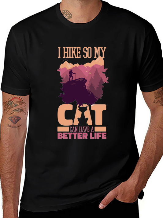 Hiking Cat Lover T-Shirt - Better Life Design
