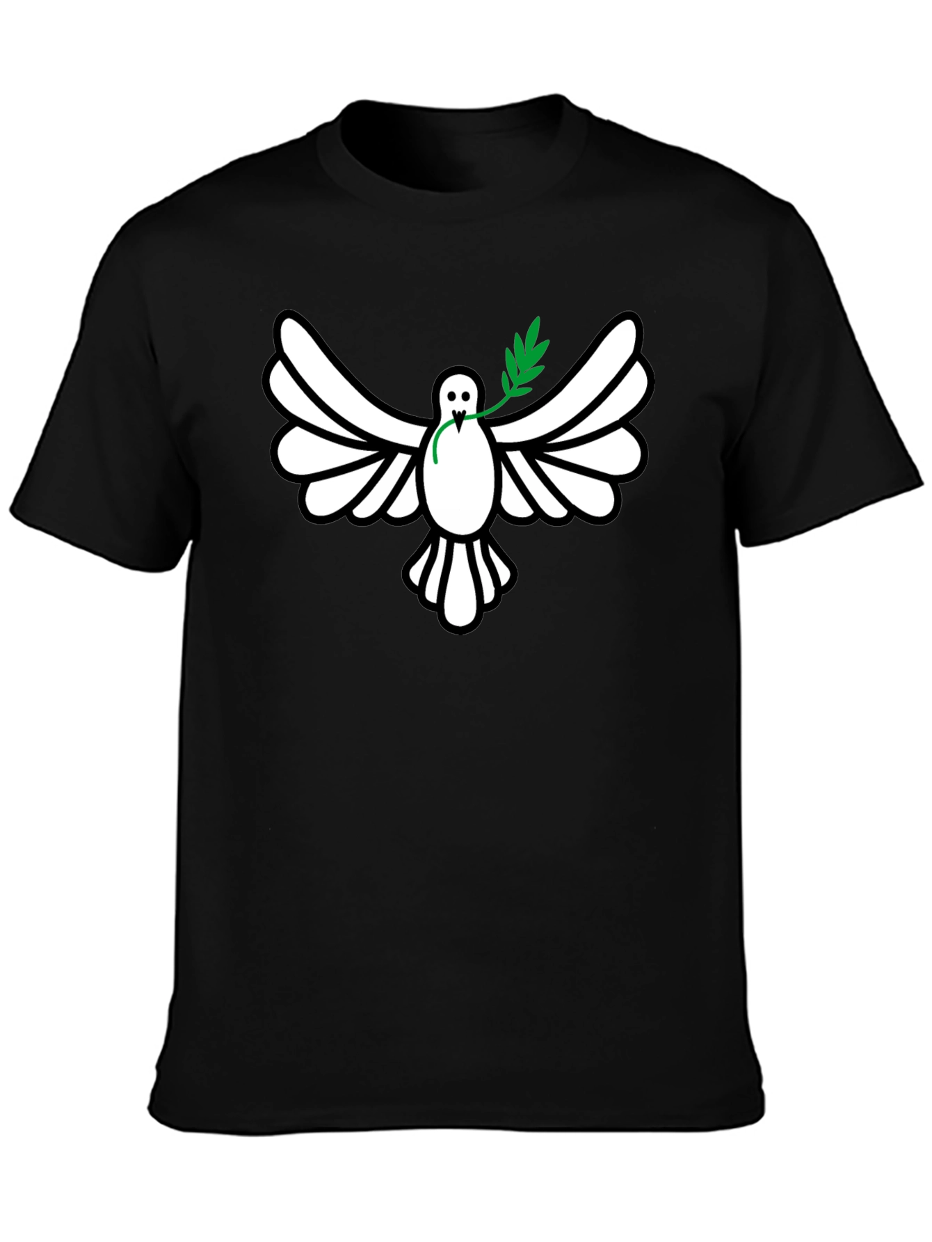 Peace Dove Graphic Tee - Stylish Black Shirt