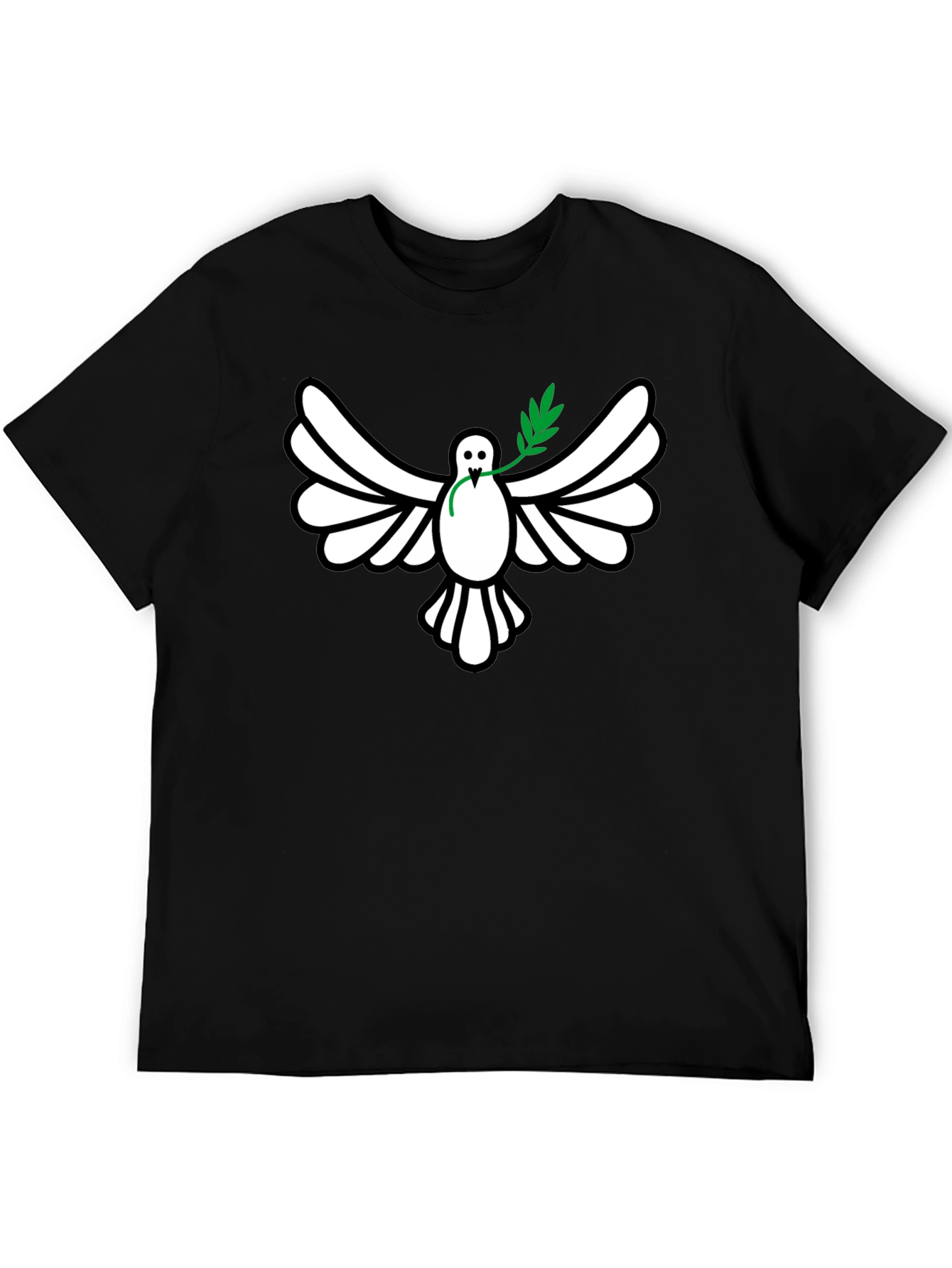 Peace Dove Graphic Tee - Stylish Black Shirt