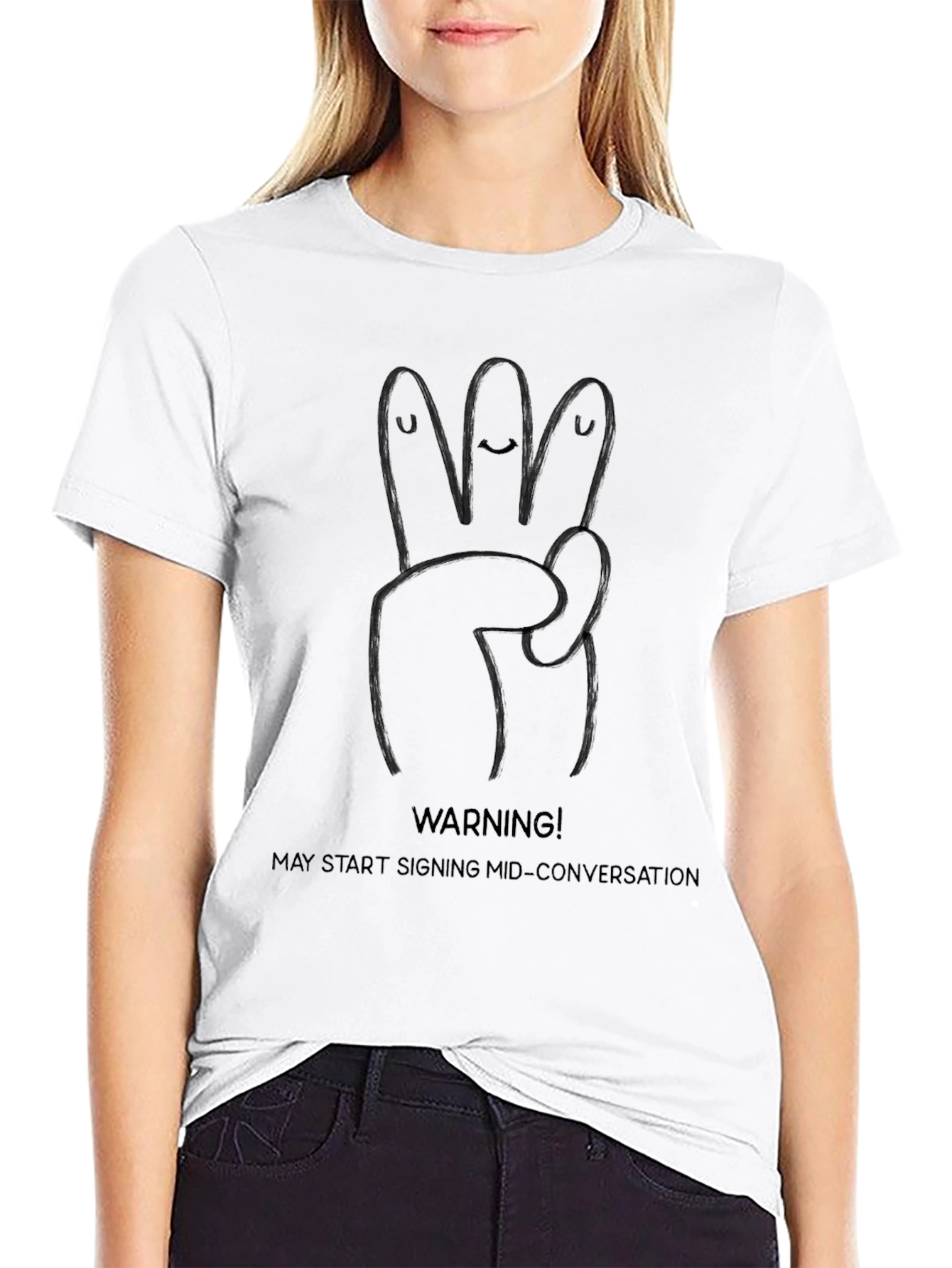 Funny ASL Sign Language T-Shirt - May Start Signing!