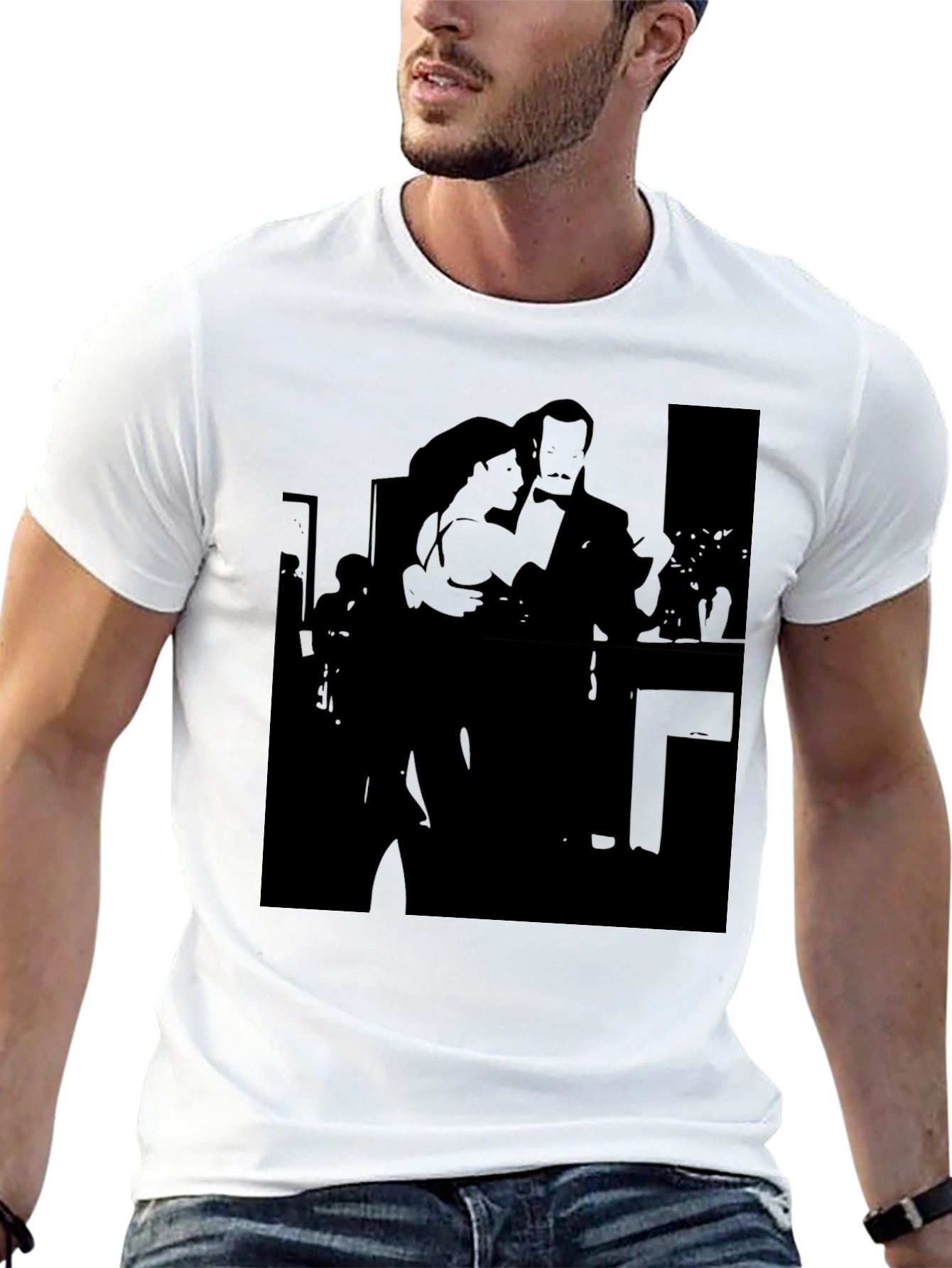 Tango Silhouette Graphic Tee - Classic Dance Lovers Shirt