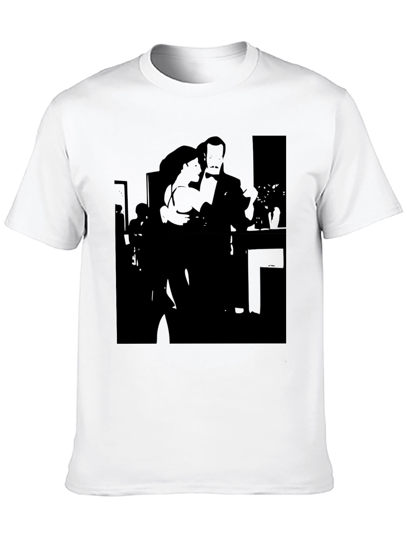 Tango Silhouette Graphic Tee - Classic Dance Lovers Shirt