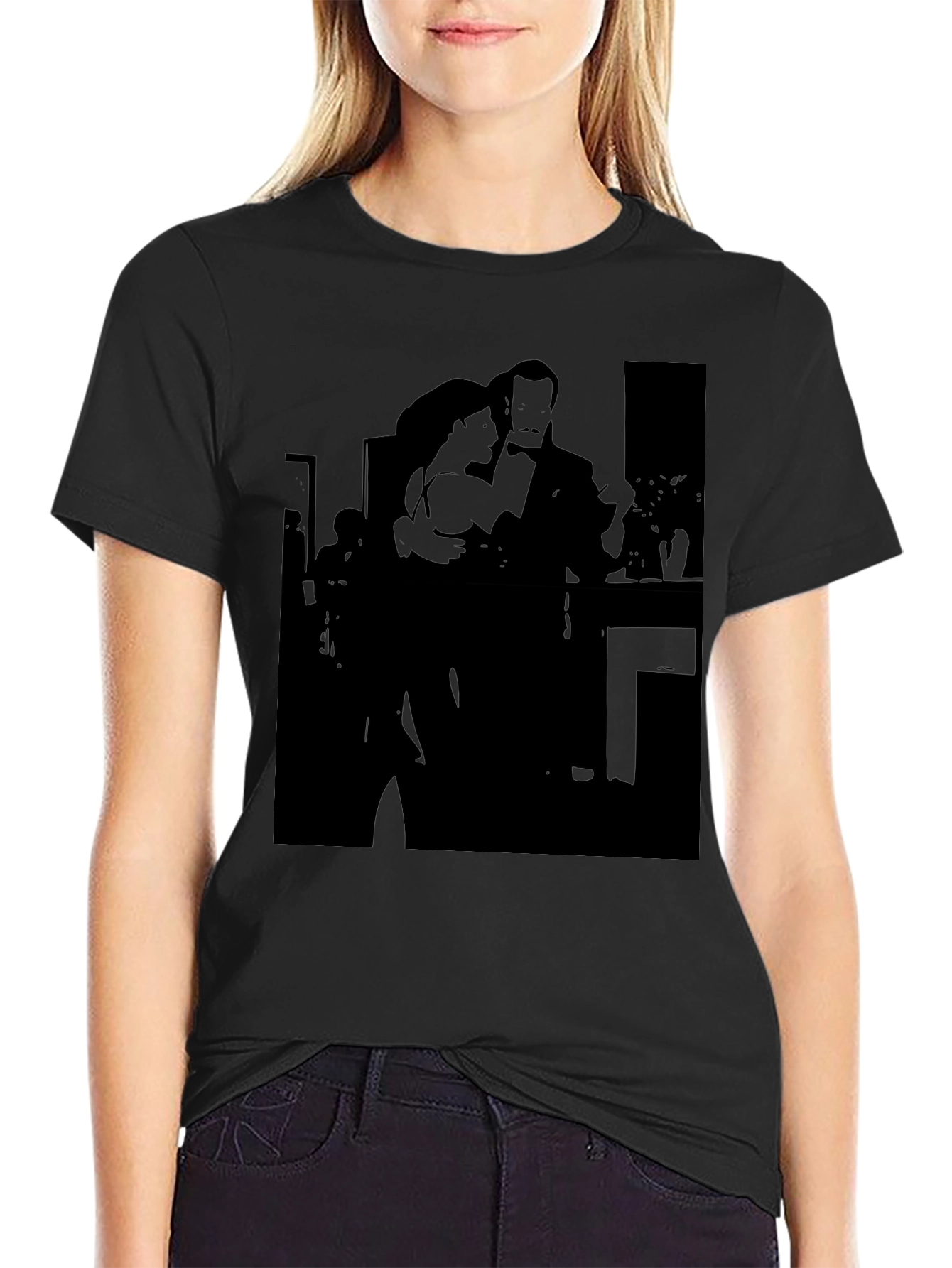 Tango Silhouette Graphic Tee - Classic Dance Lovers Shirt