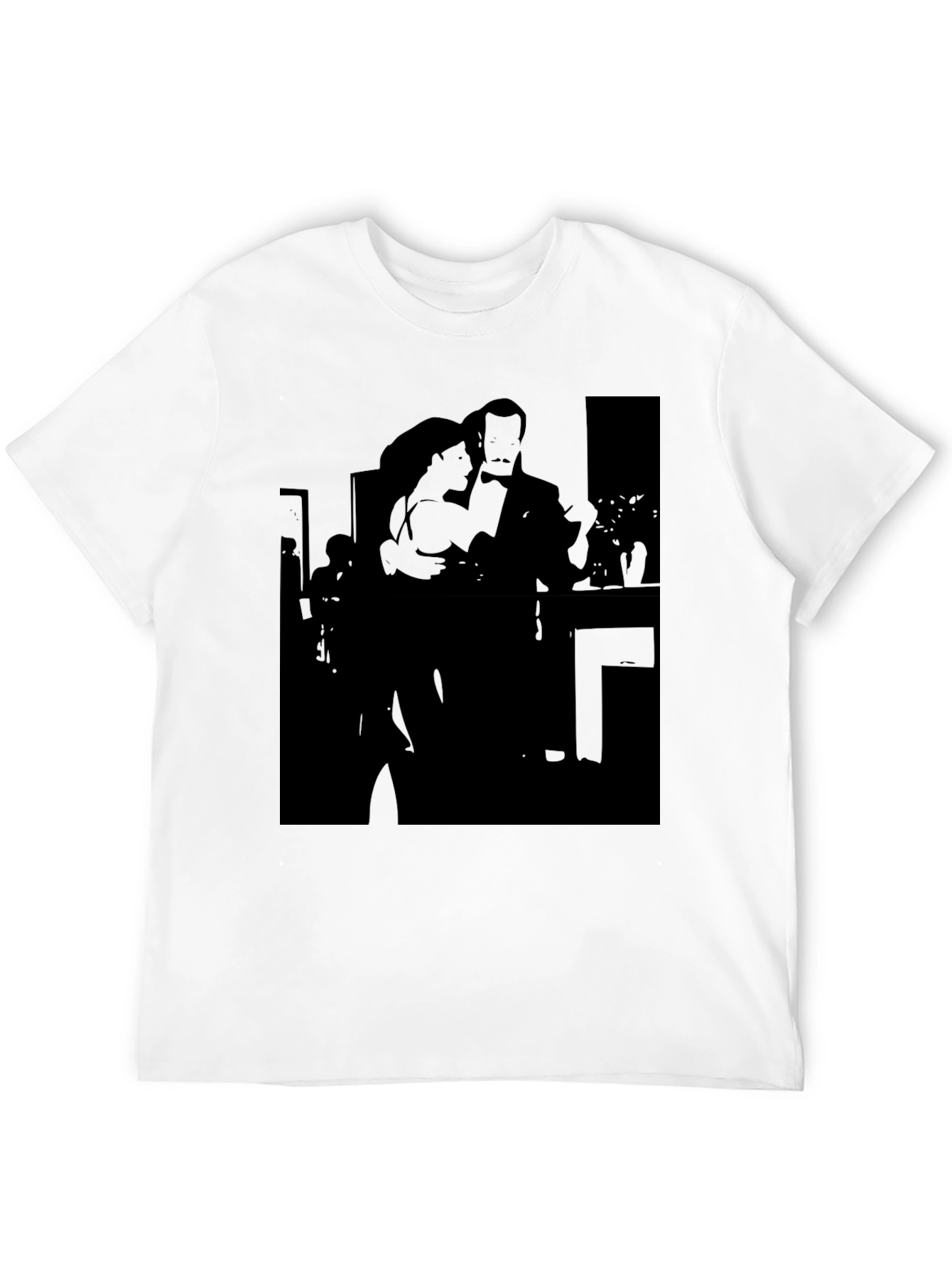 Tango Silhouette Graphic Tee - Classic Dance Lovers Shirt