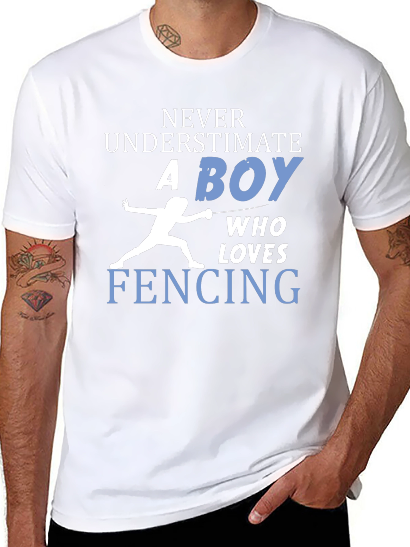 Fencing Boy T-Shirt: Never Underestimate