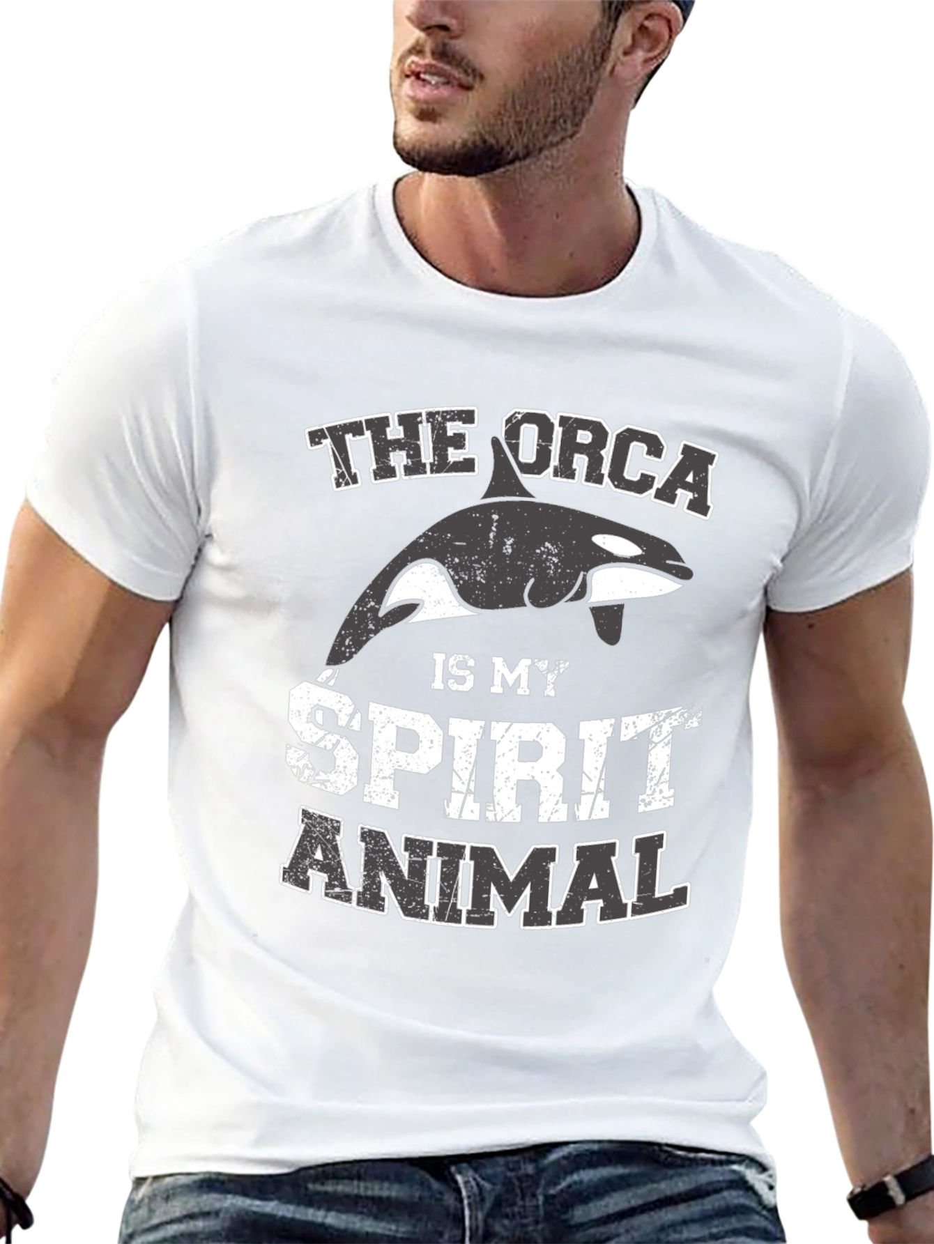 Orca Spirit Animal T-Shirt - Black