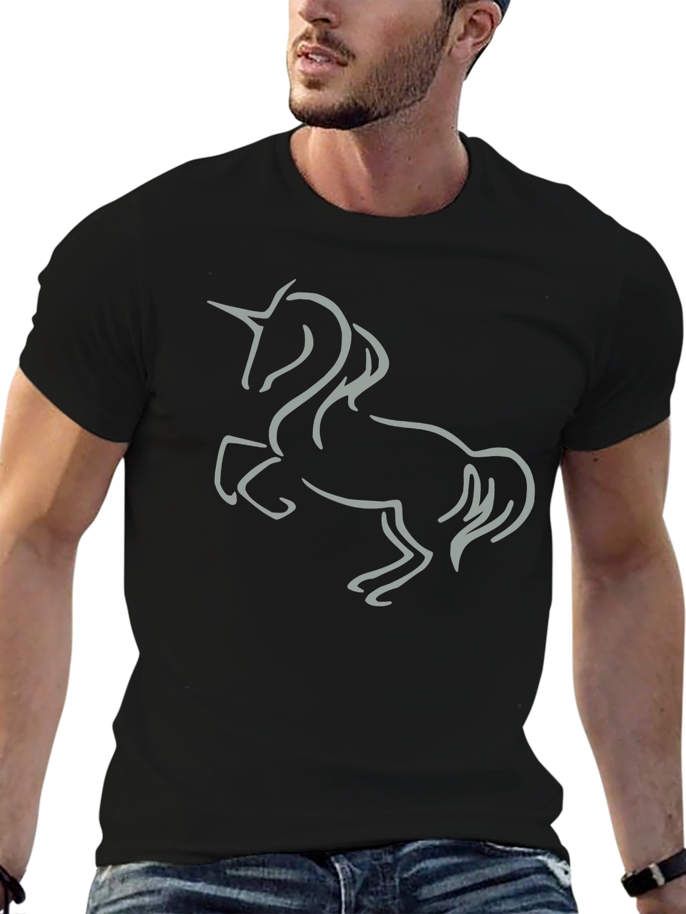 Unicorn Graphic Tee - Black