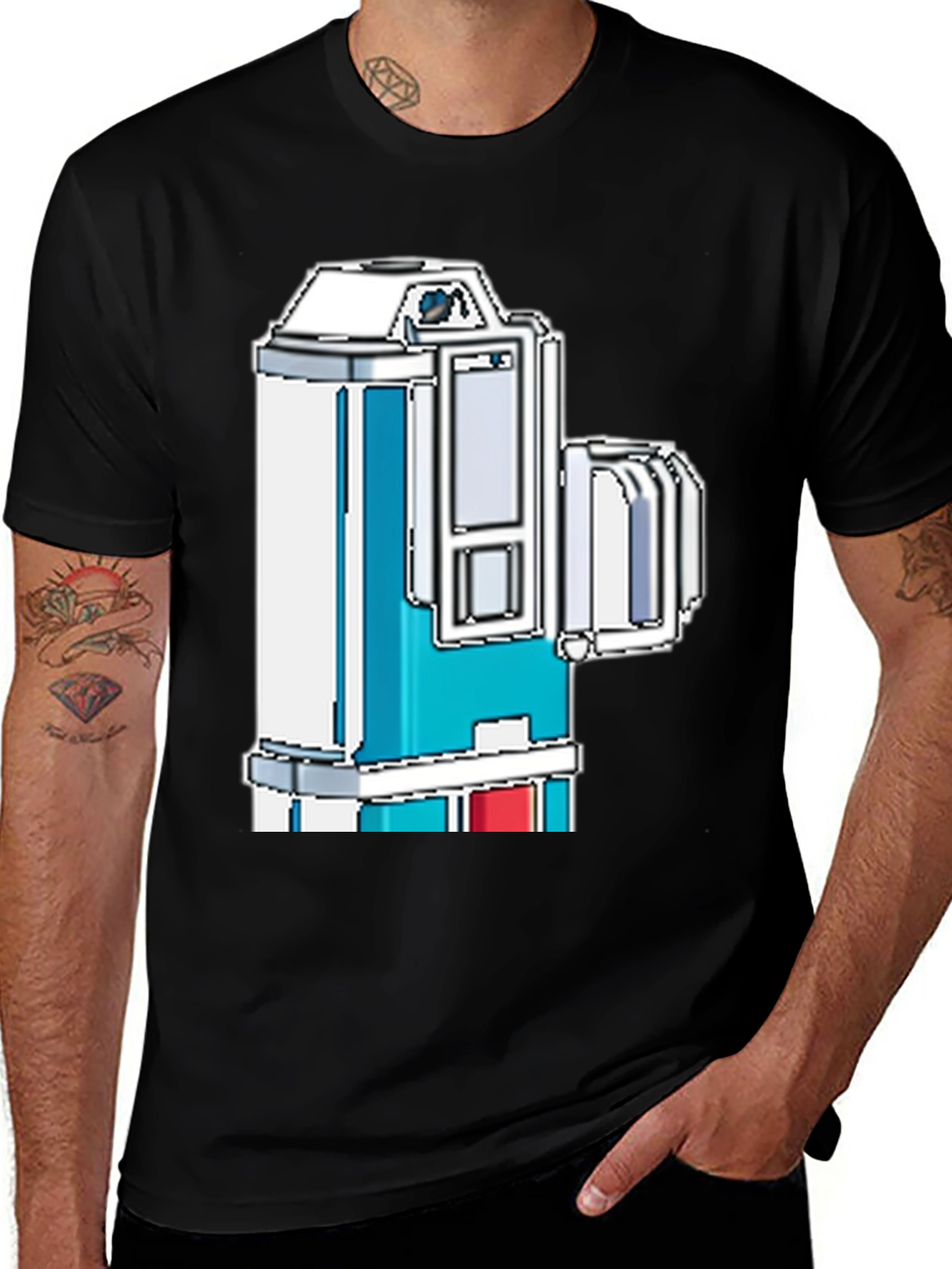 Retro 8-Bit Camera T-Shirt - Classic Gamer Style