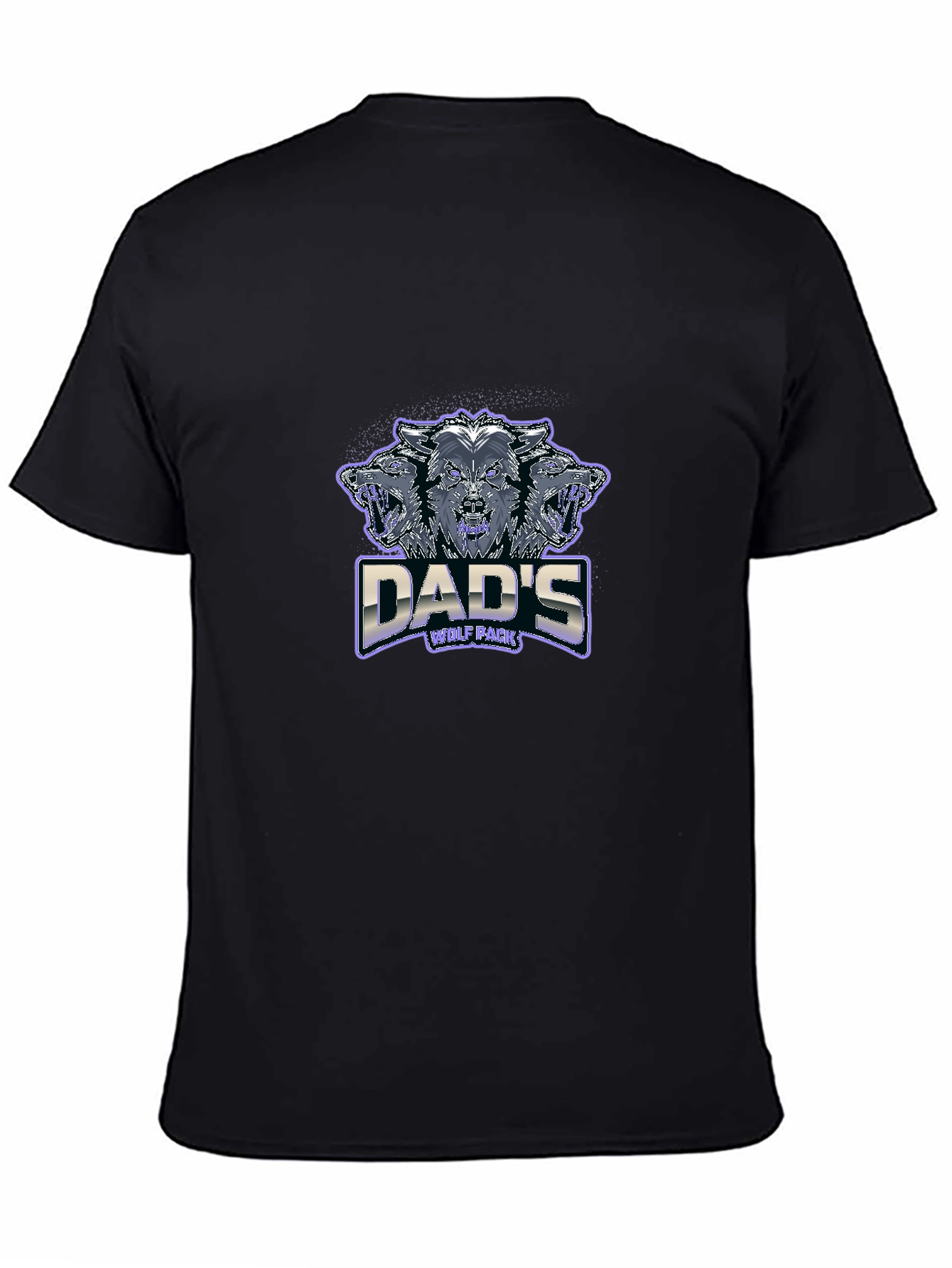 Dads Wolf Pack Black Graphic T-Shirt
