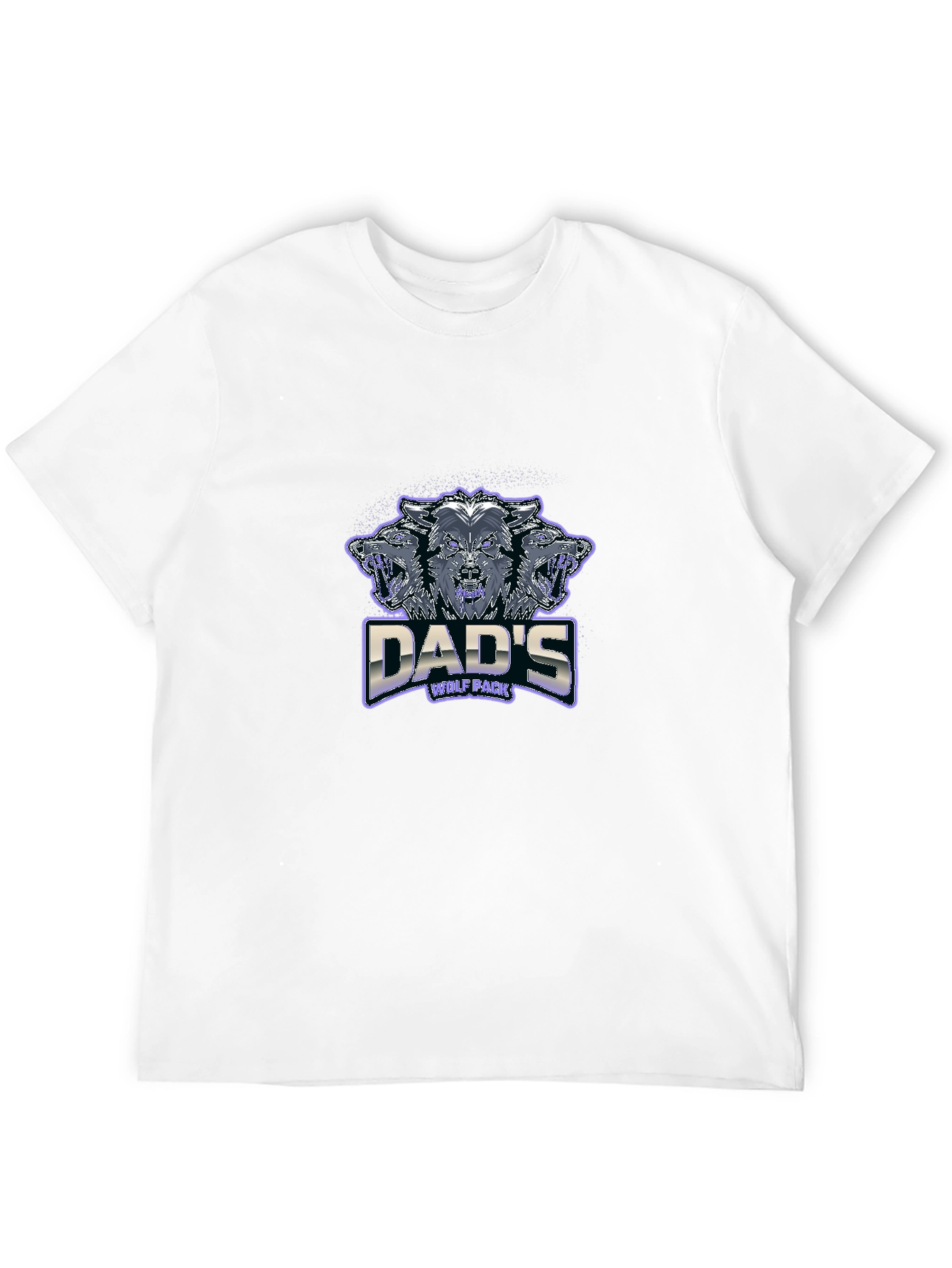 Dads Wolf Pack Black Graphic T-Shirt