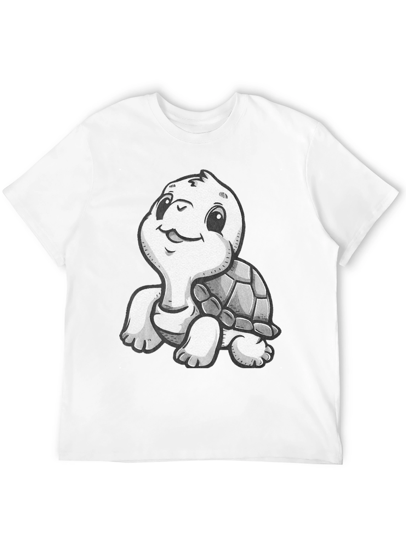 Cute Turtle Graphic T-Shirt - Black