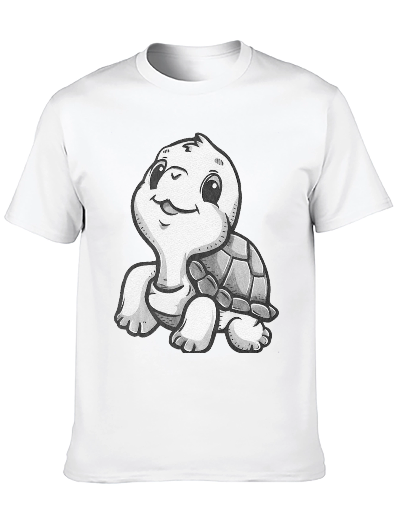 Cute Turtle Graphic T-Shirt - Black