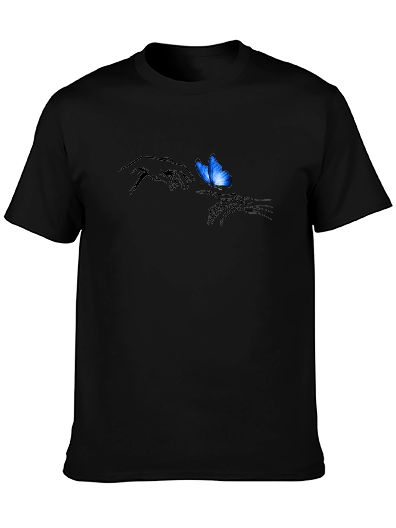 Butterfly Touch Graphic Black T-Shirt