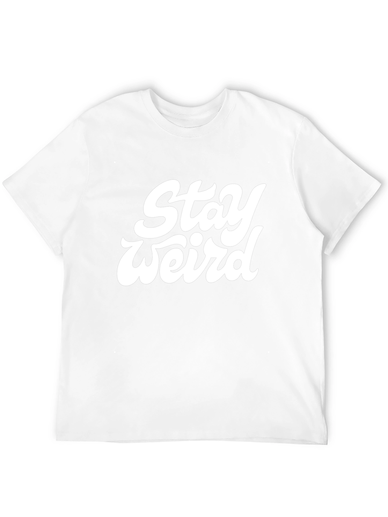Stay Weird Graphic Tee - Black Cotton T-Shirt