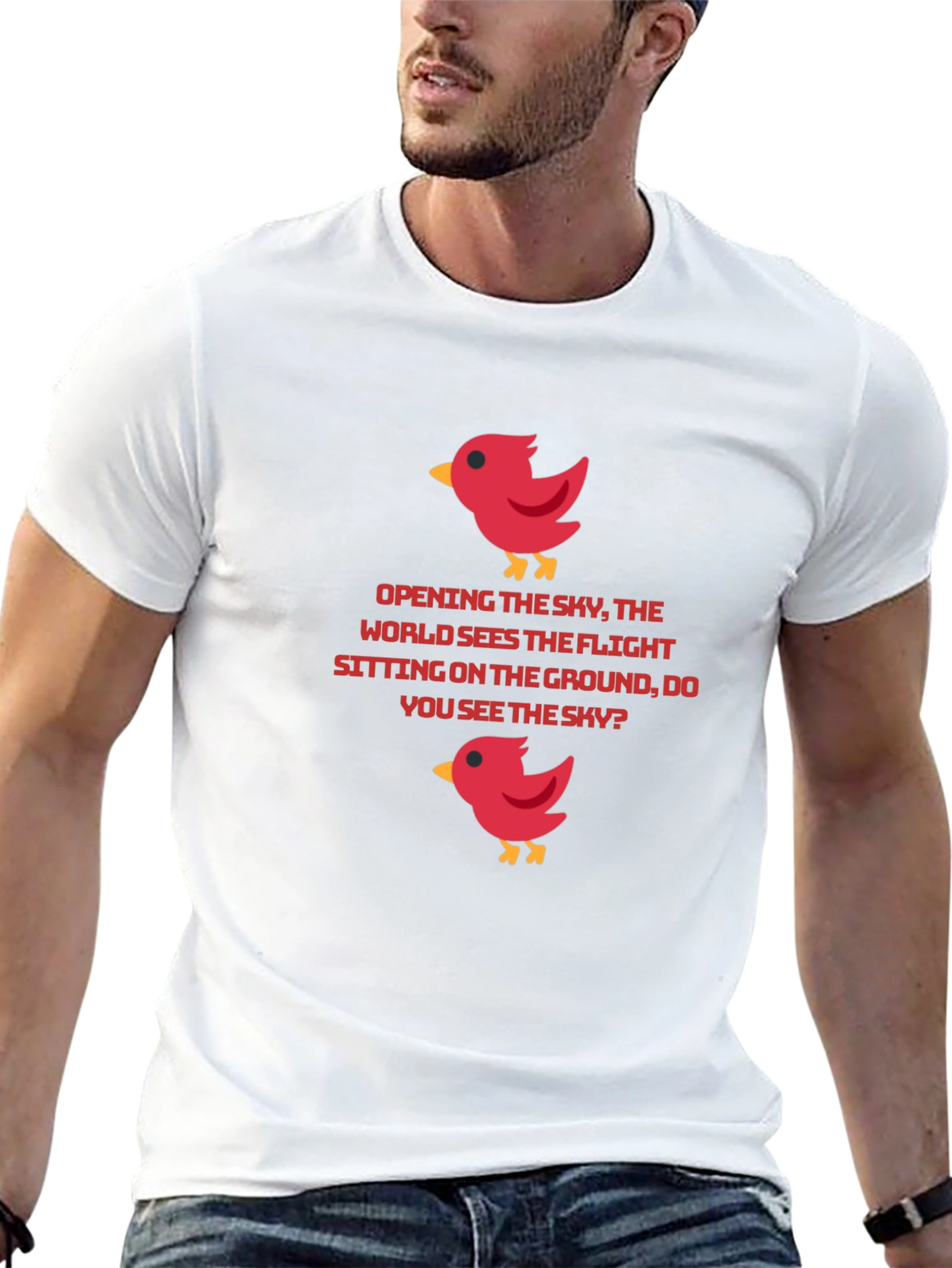 Bird Graphic T-Shirt - Poetic Statement Tee