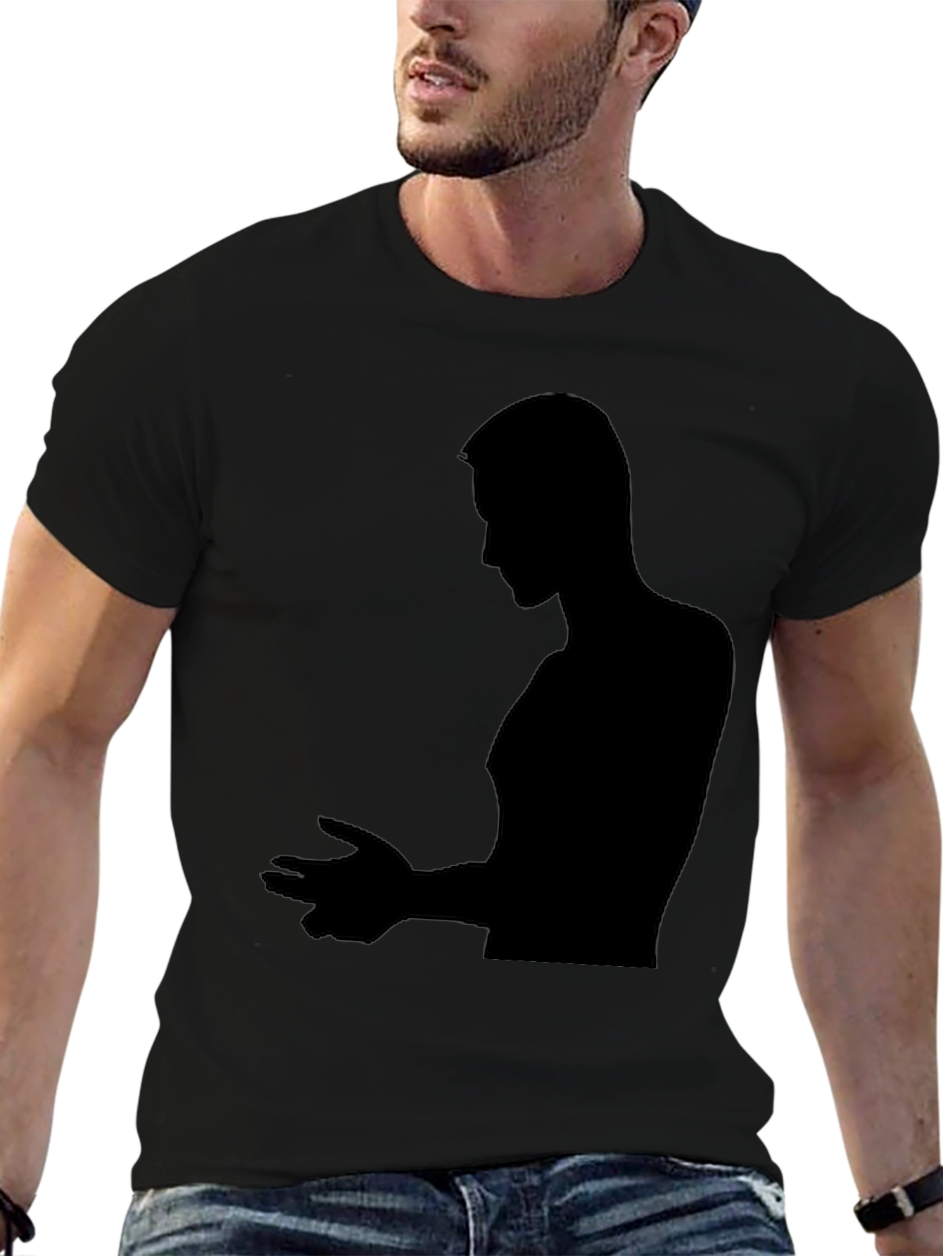 Silhouette Man Black T-Shirt