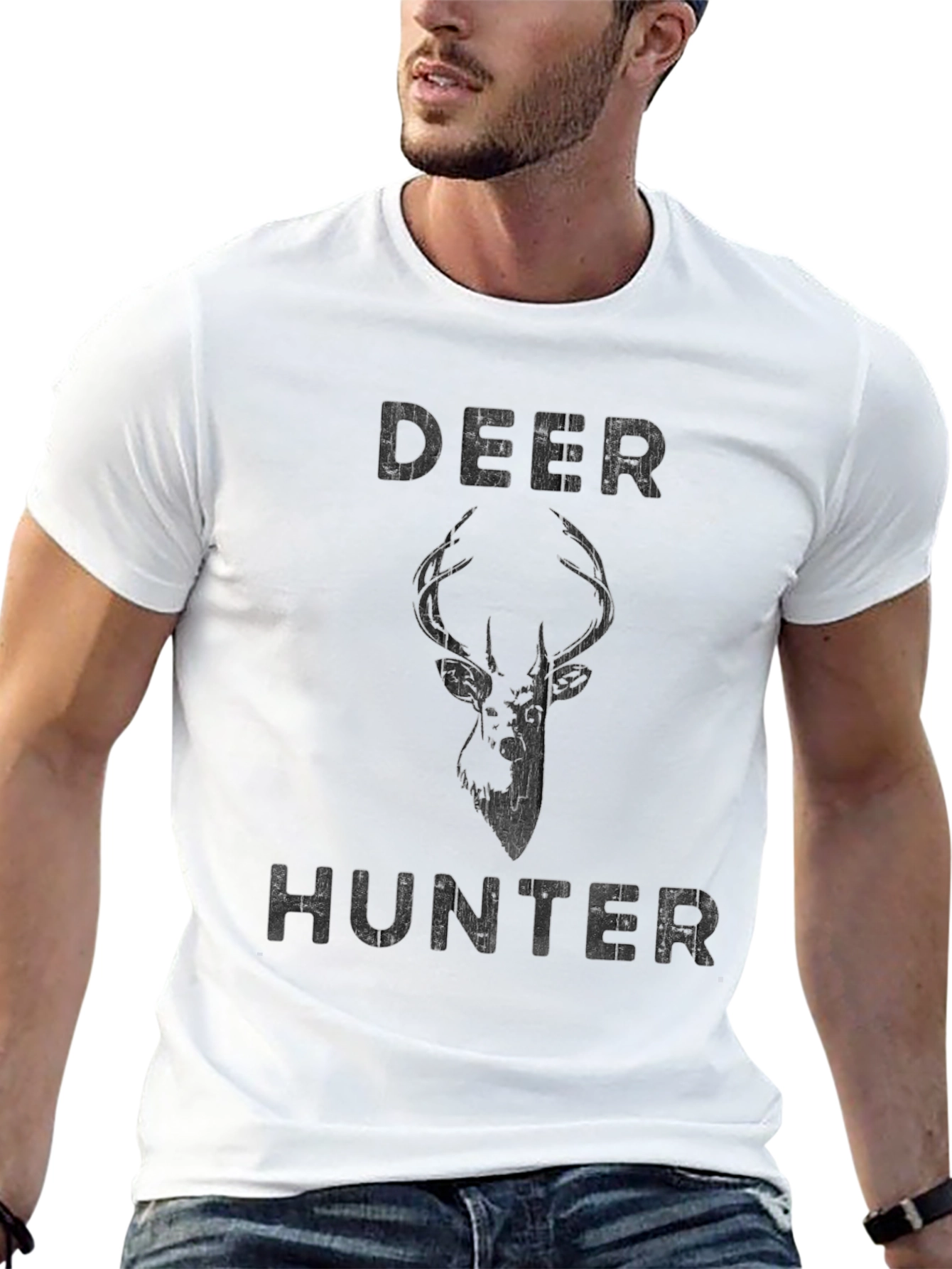 Deer Hunter Graphic T-Shirt - Black