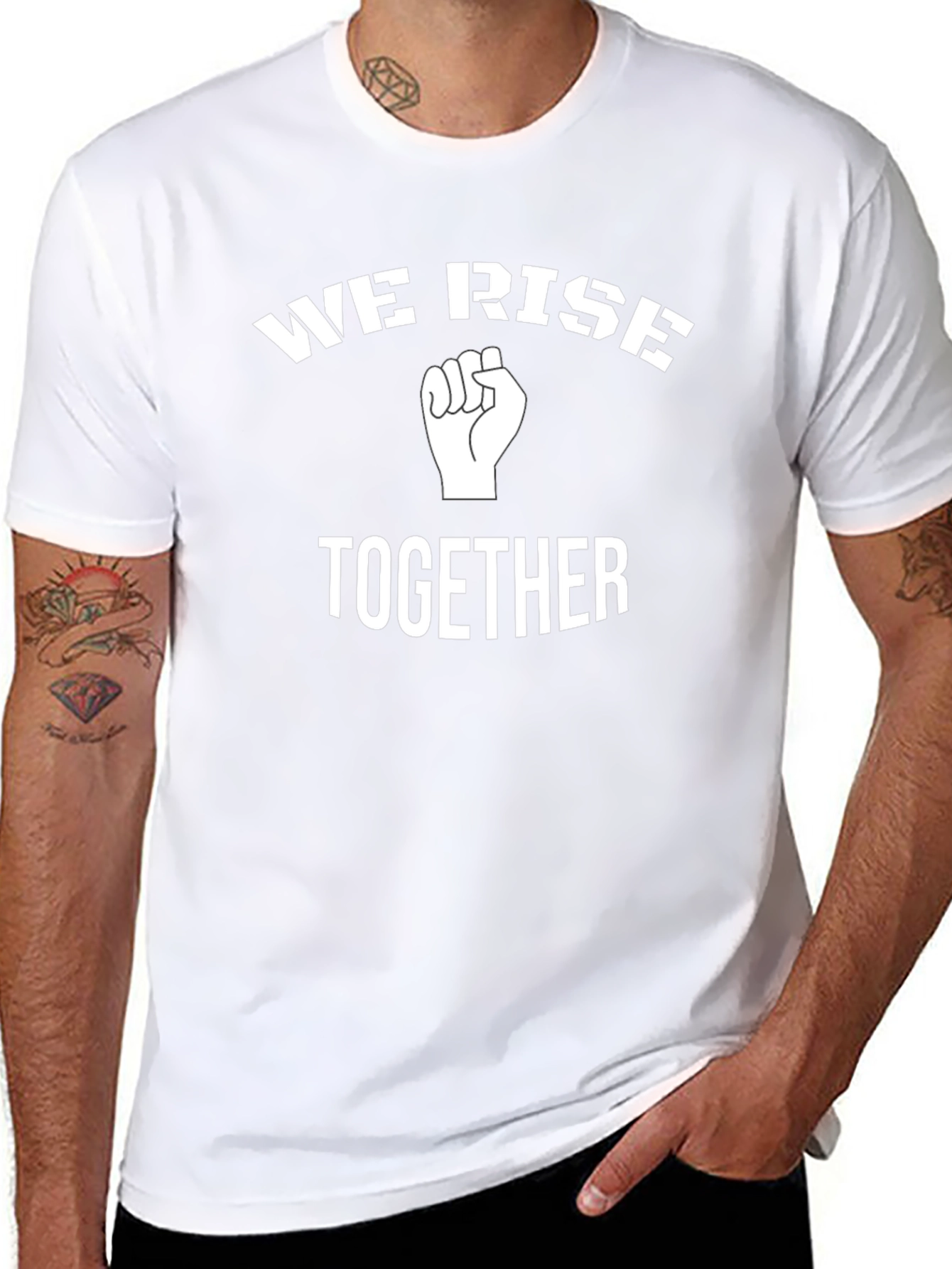 We Rise Together T-Shirt - Black Activist Tee