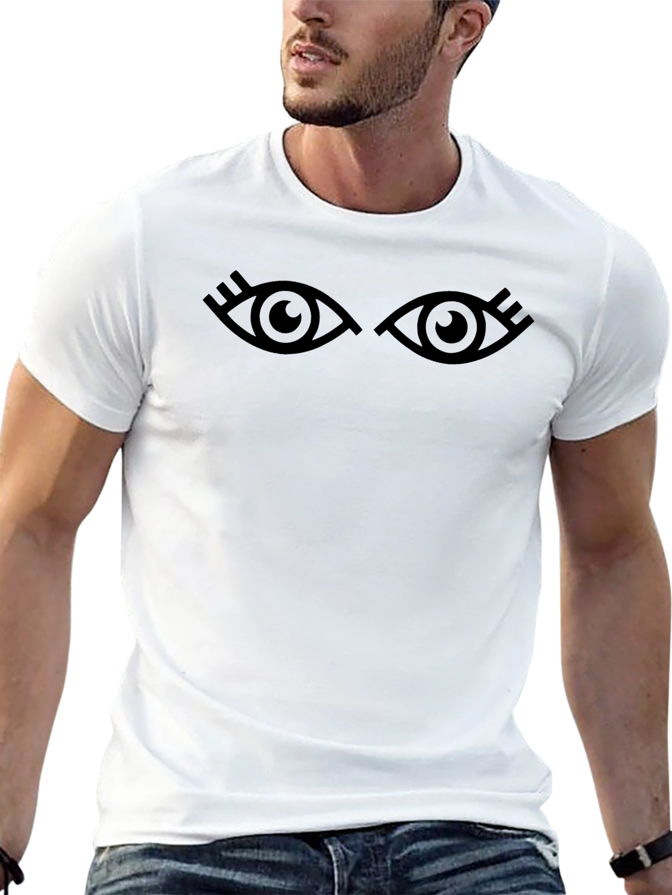 Eye See You Graphic Tee - Soft Black T-Shirt