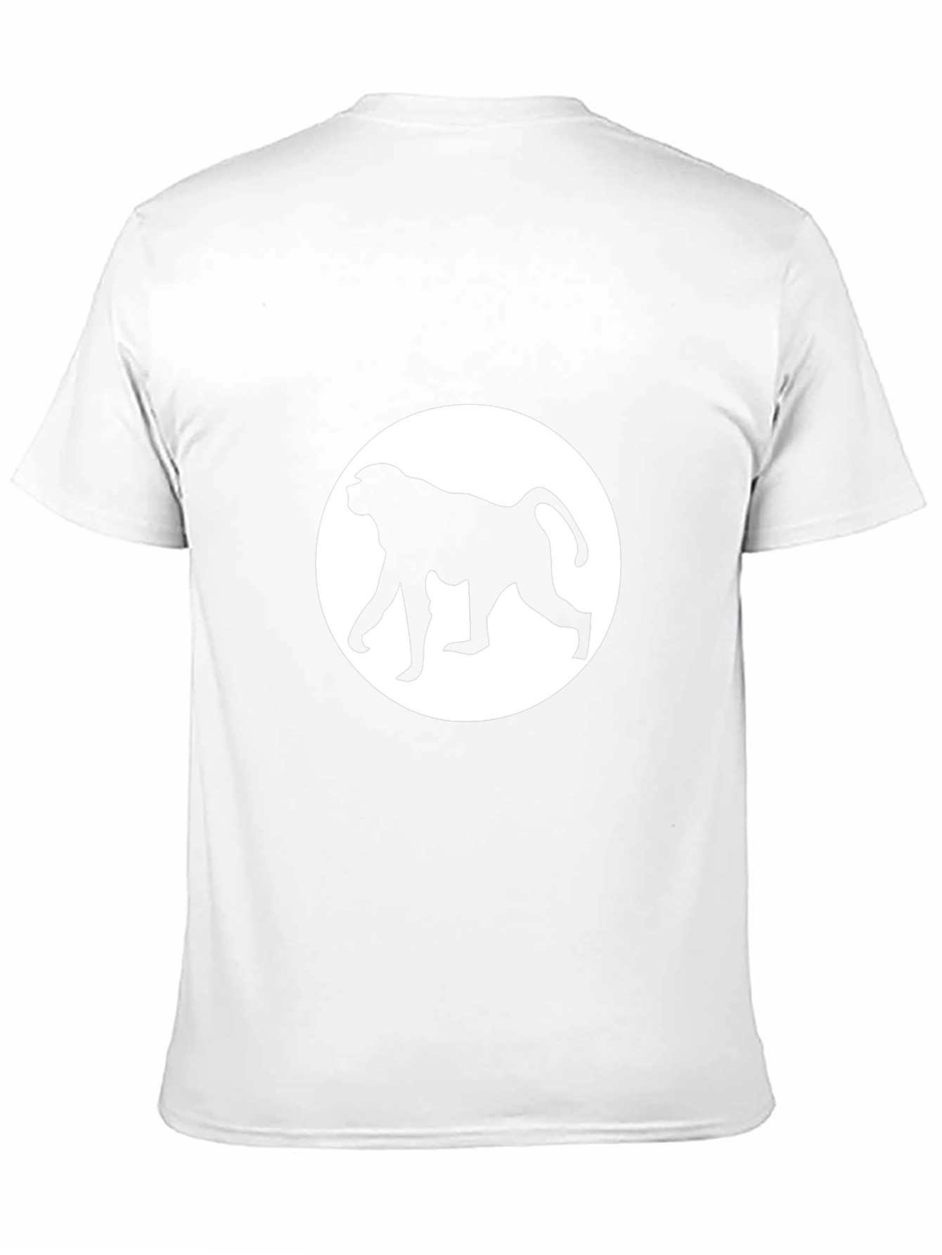 Monkey Silhouette Tee - Classic Black Cotton Shirt