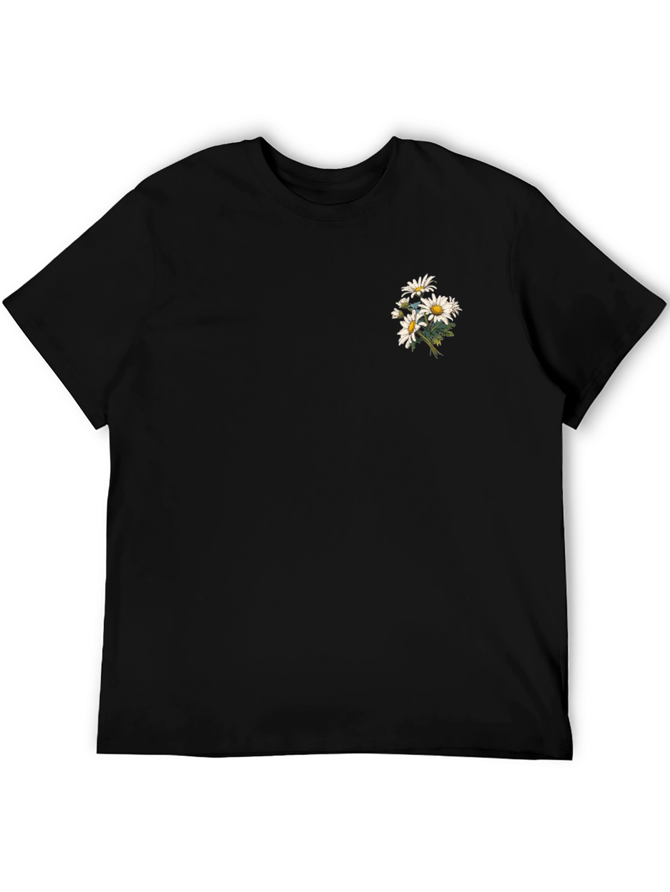 Black Daisy Graphic Tee - Stylish & Casual