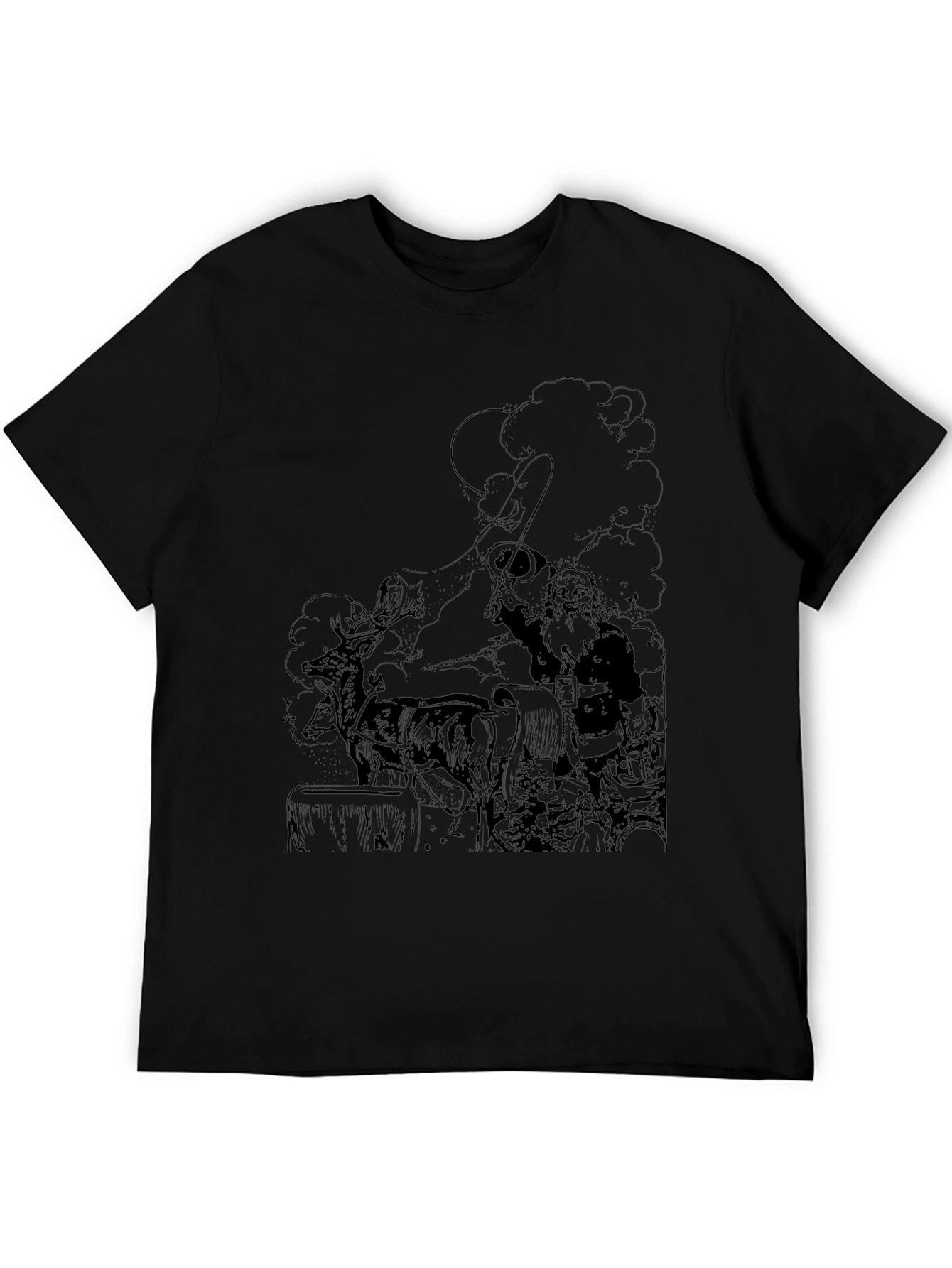 Santas Ride Black Graphic Tee