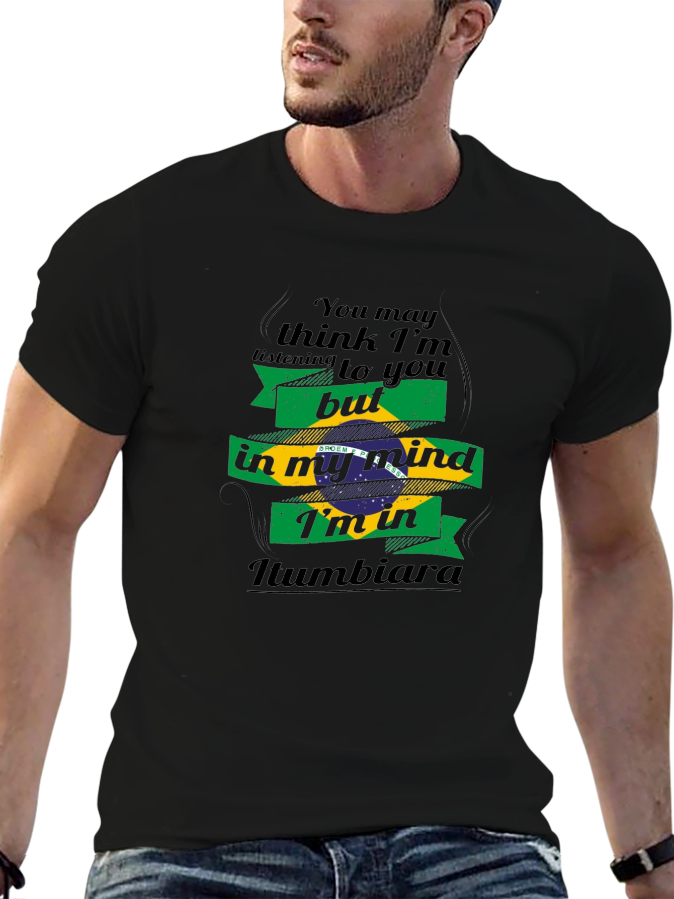 Iumbiara Brazil Flag Mind T-Shirt
