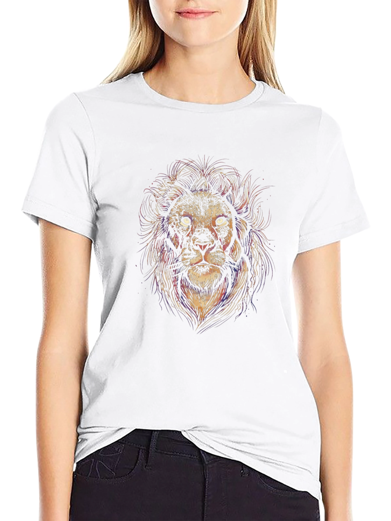 Lion Graphic Black T-Shirt