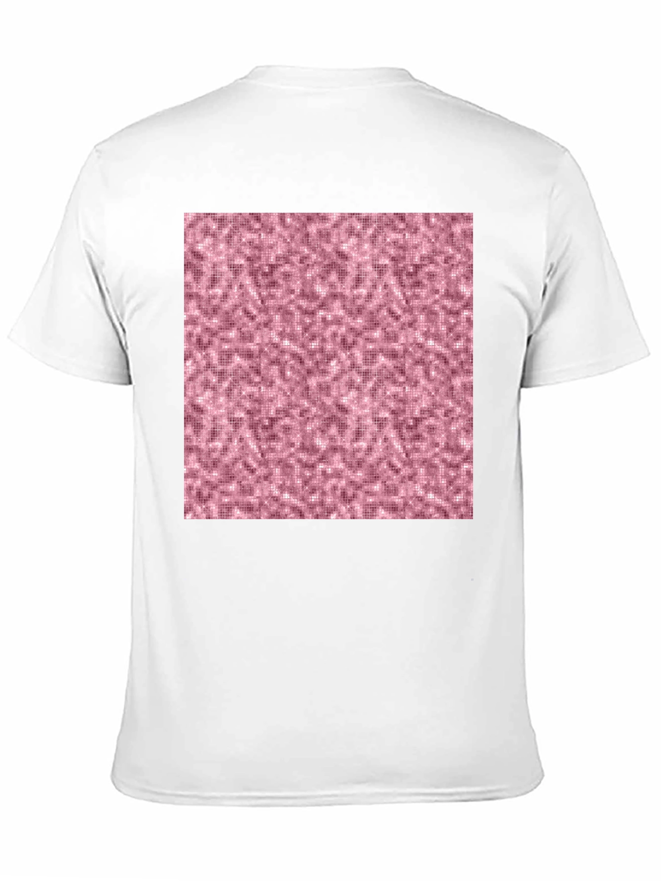 Stylish Black T-Shirt with Abstract Pink Pattern