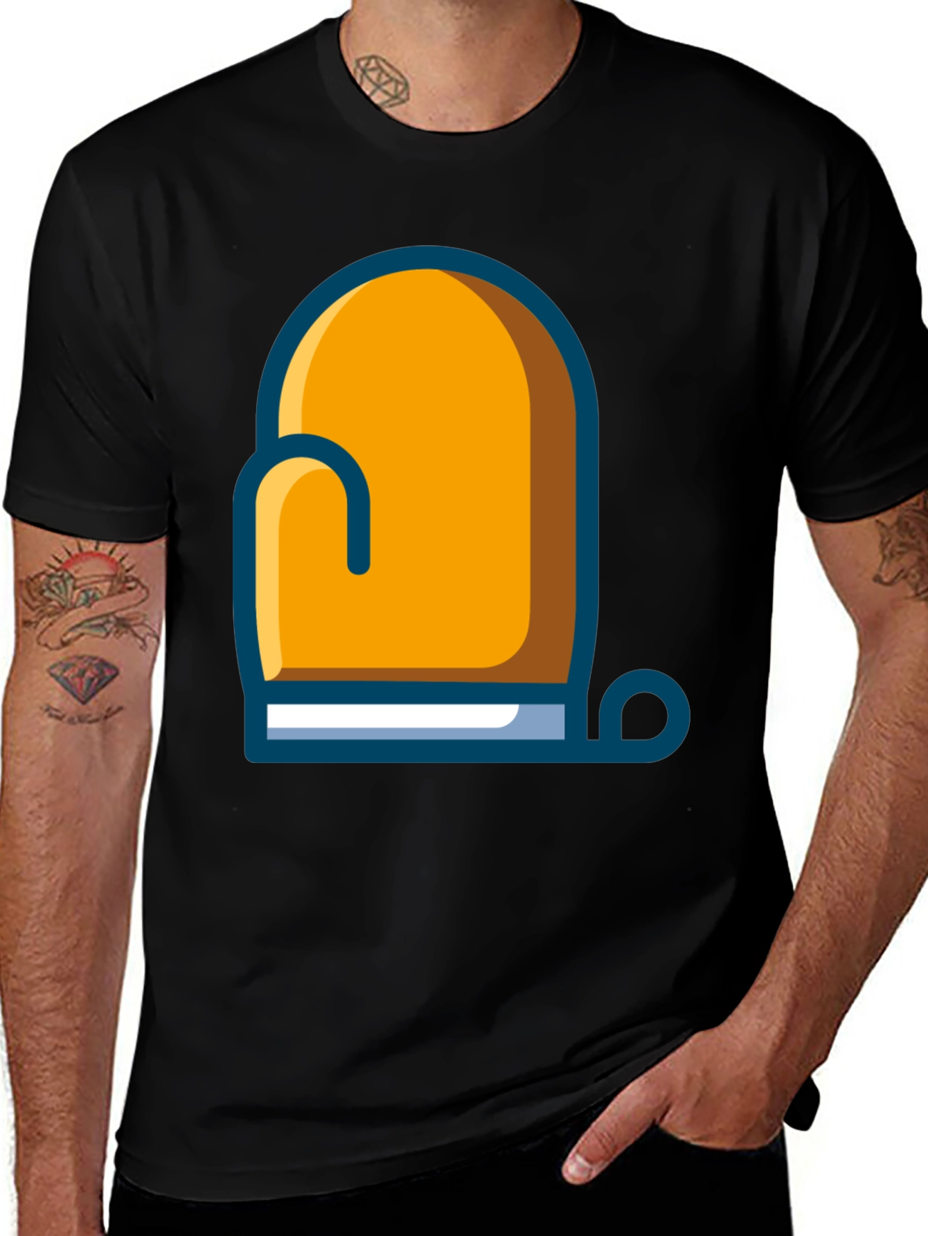 Chefs Oven Mitt Graphic Tee - Black