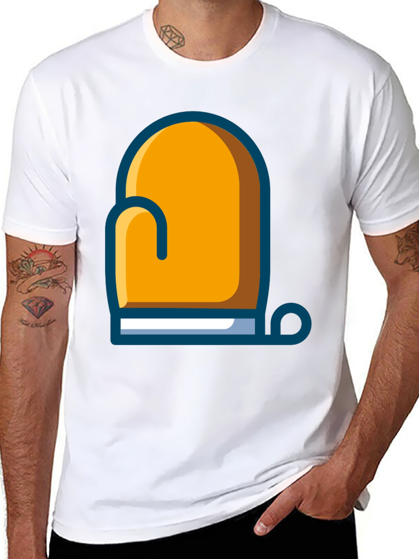 Chefs Oven Mitt Graphic Tee - Black