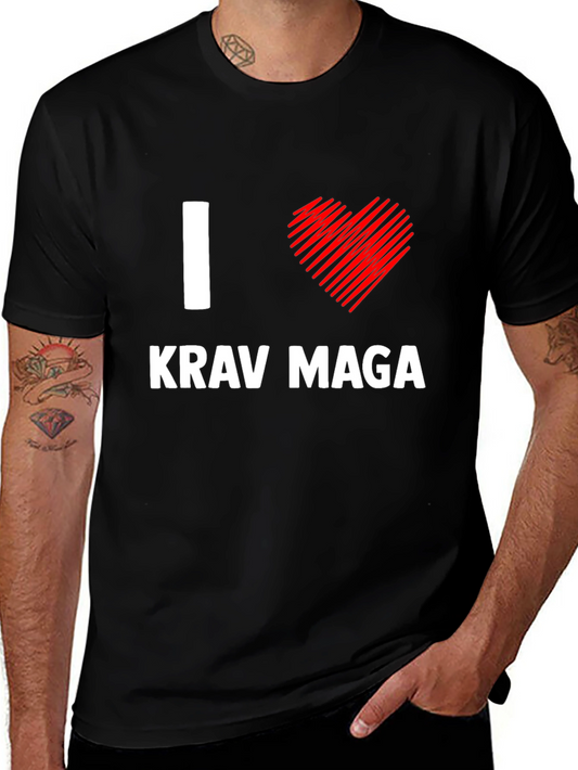 I Heart Krav Maga Black T-Shirt