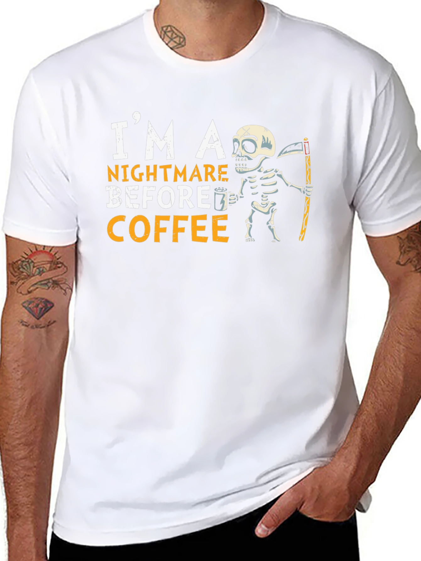 Nightmare Before Coffee Skeleton T-Shirt