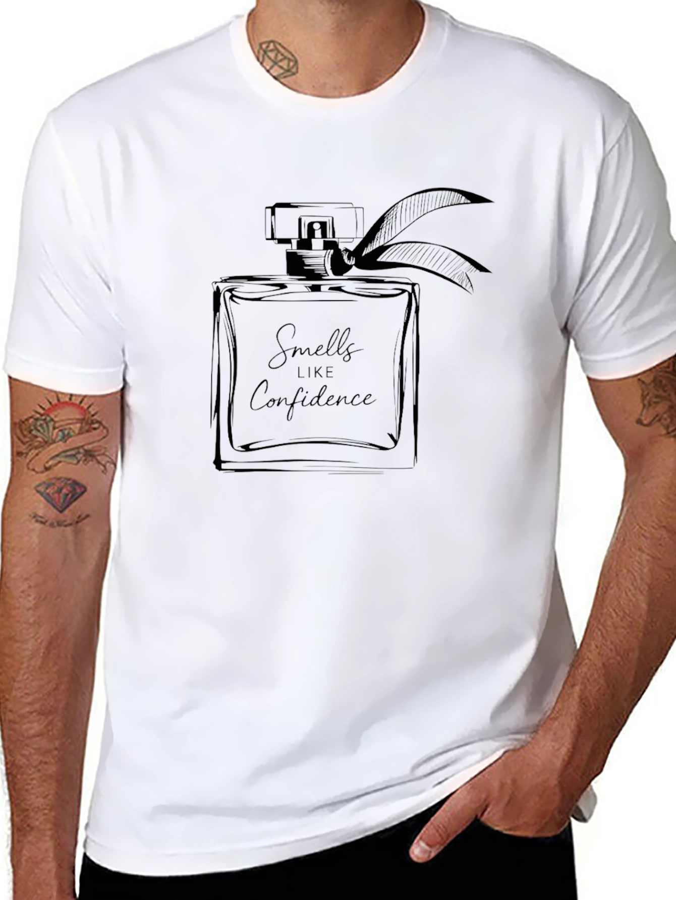 Confidence Perfume Graphic Tee - Black