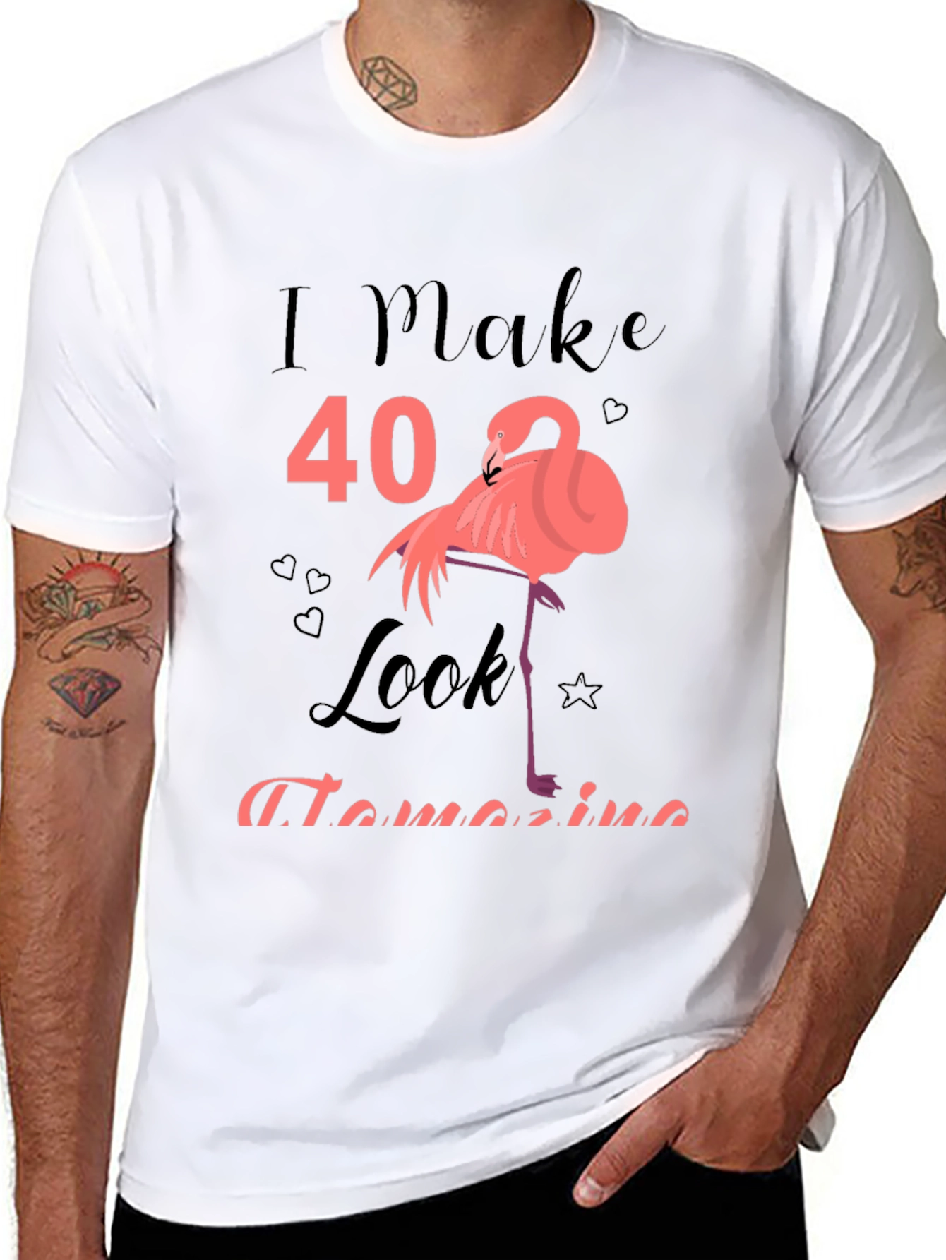 Funny 40th Birthday Flamingo T-Shirt