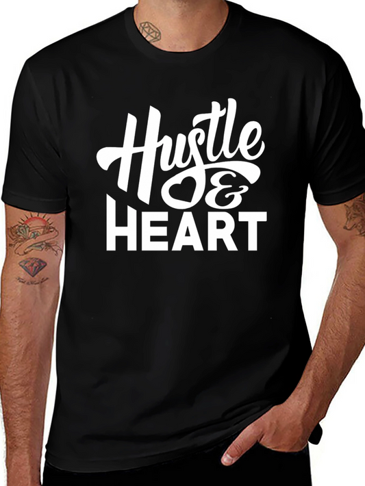 Hustle & Heart Graphic Tee - Motivational T-Shirt