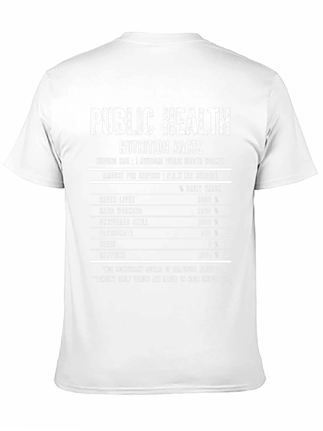 Public Health Nutrition Facts Graphic Tee