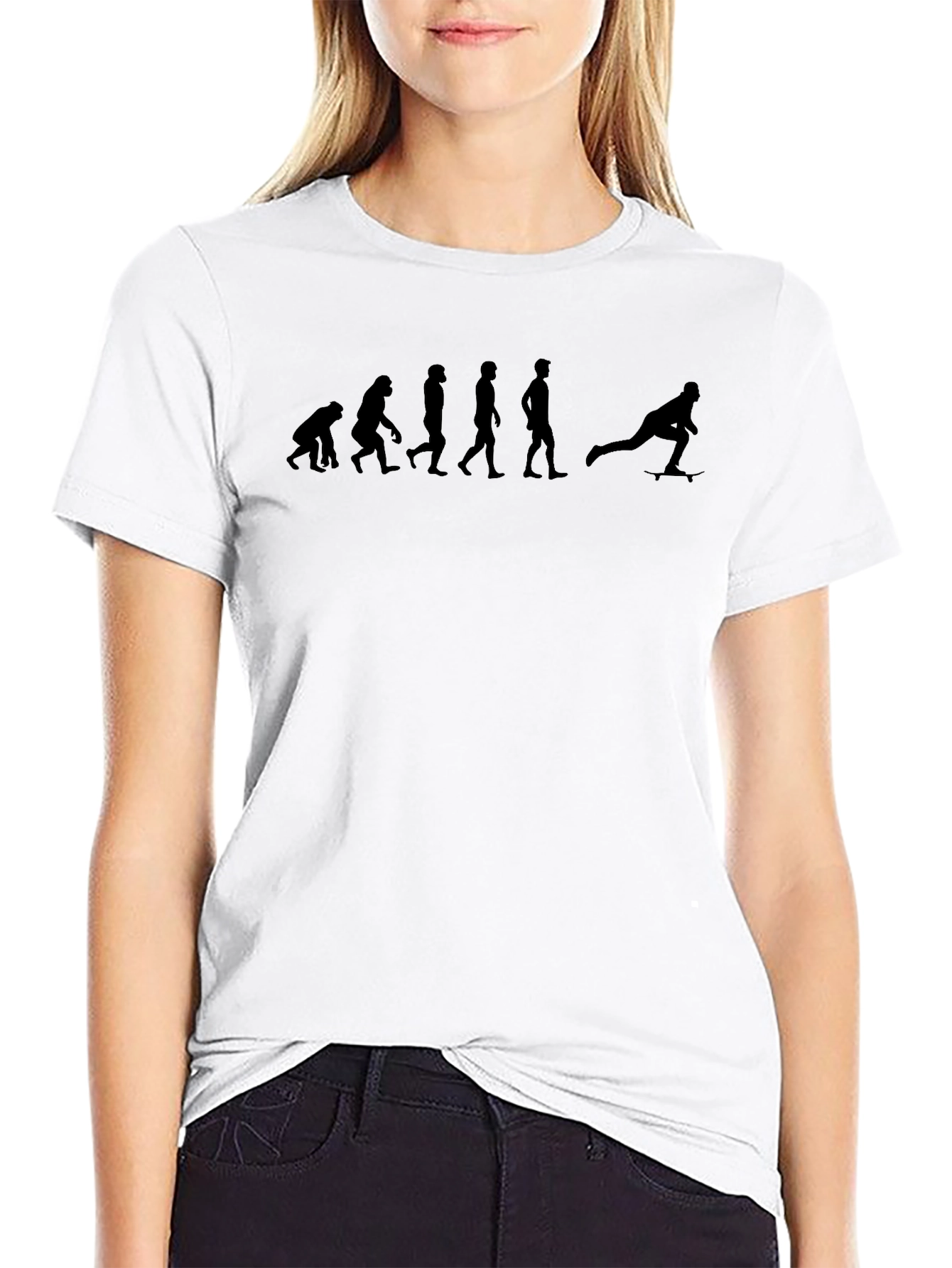 Evolution of Skateboarding Black T-Shirt
