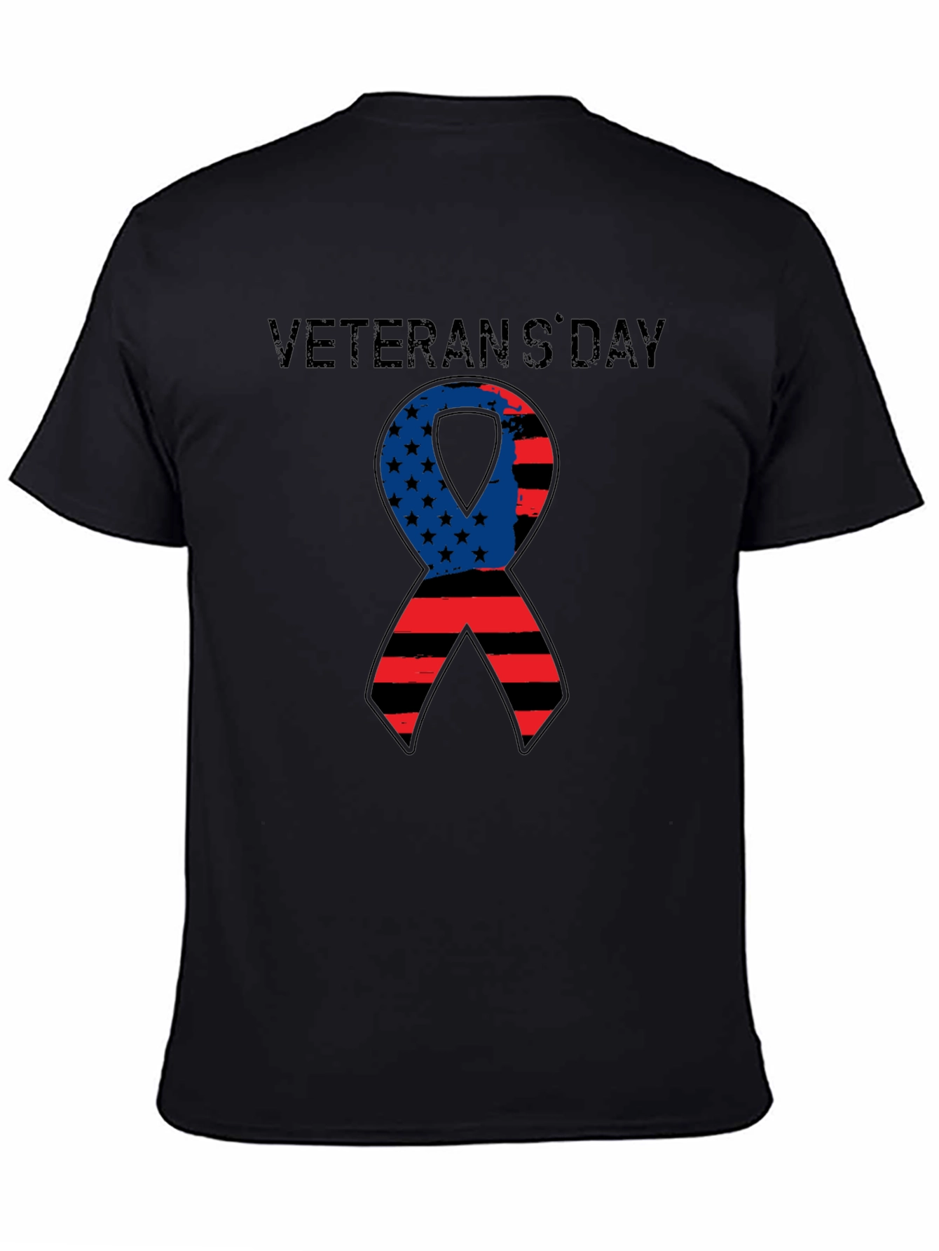 Veterans Day Ribbon T-Shirt - Patriotic Apparel